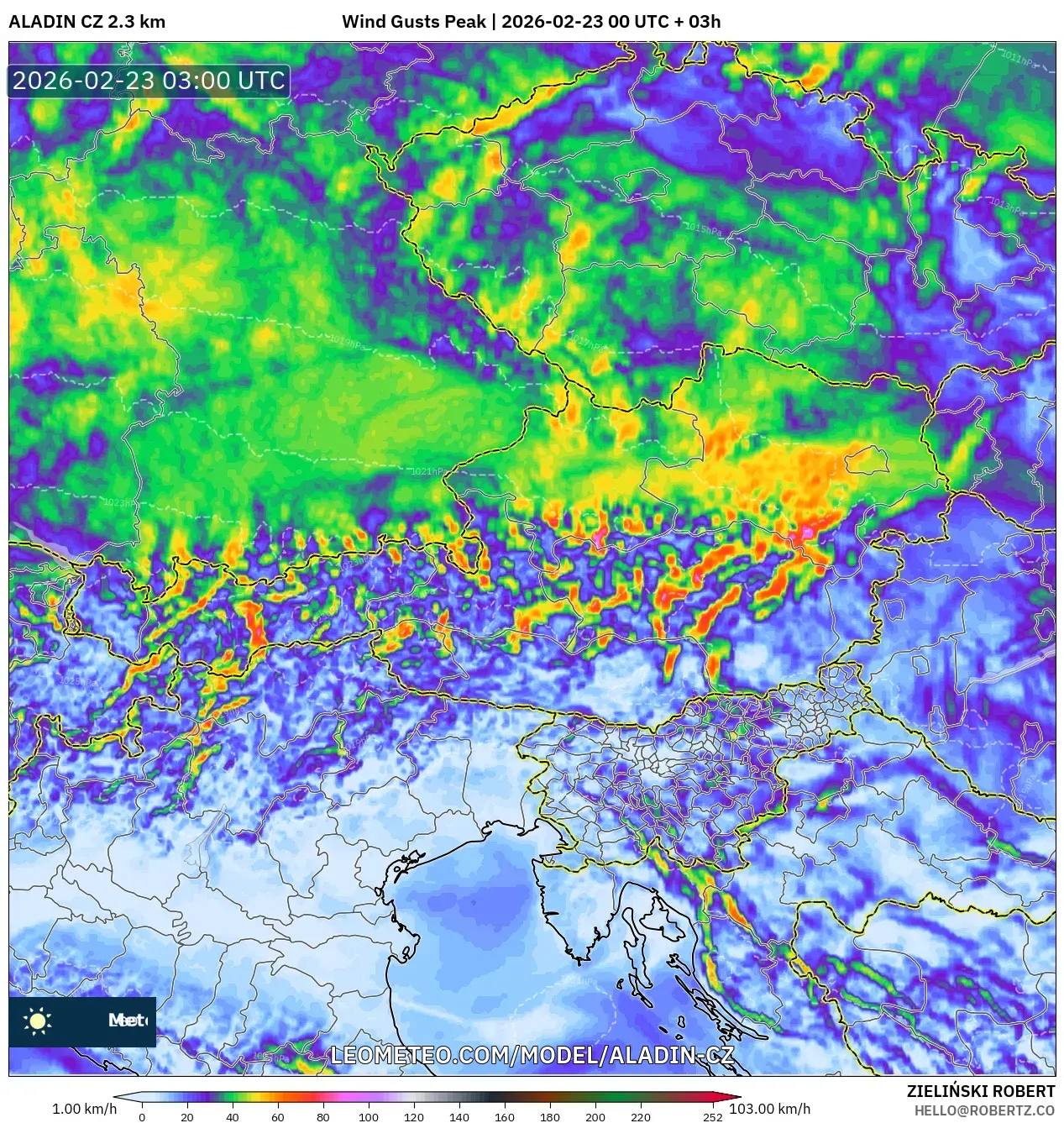 ALADIN CZ 2.3 كم model - النمسا, أقصى هبة