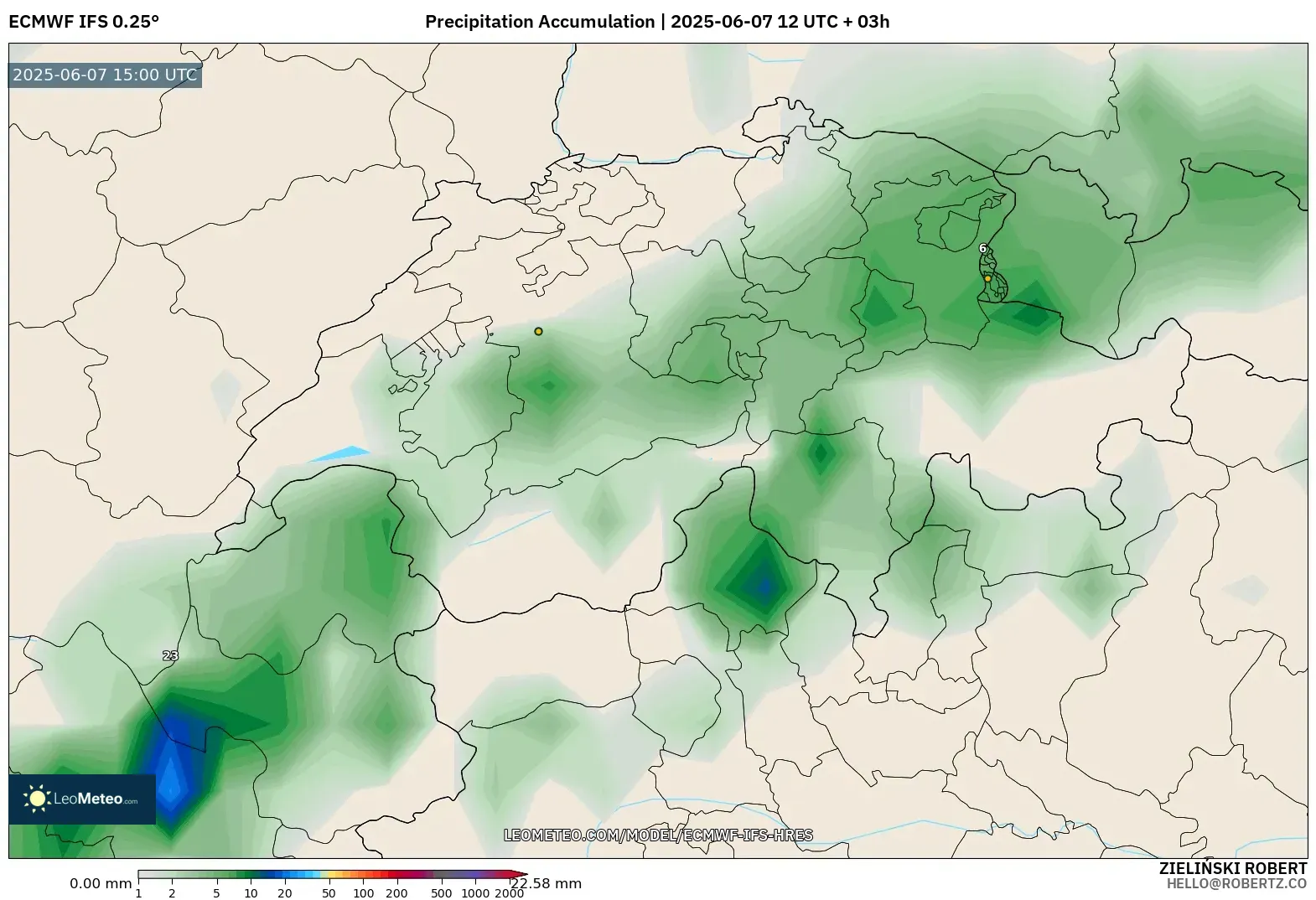 ECMWF IFS 0.25° model - Swiss, Akumulasi Curah Hujan ECMWF IFS 0.25° model - Swiss, Akumulasi Curah Hujan