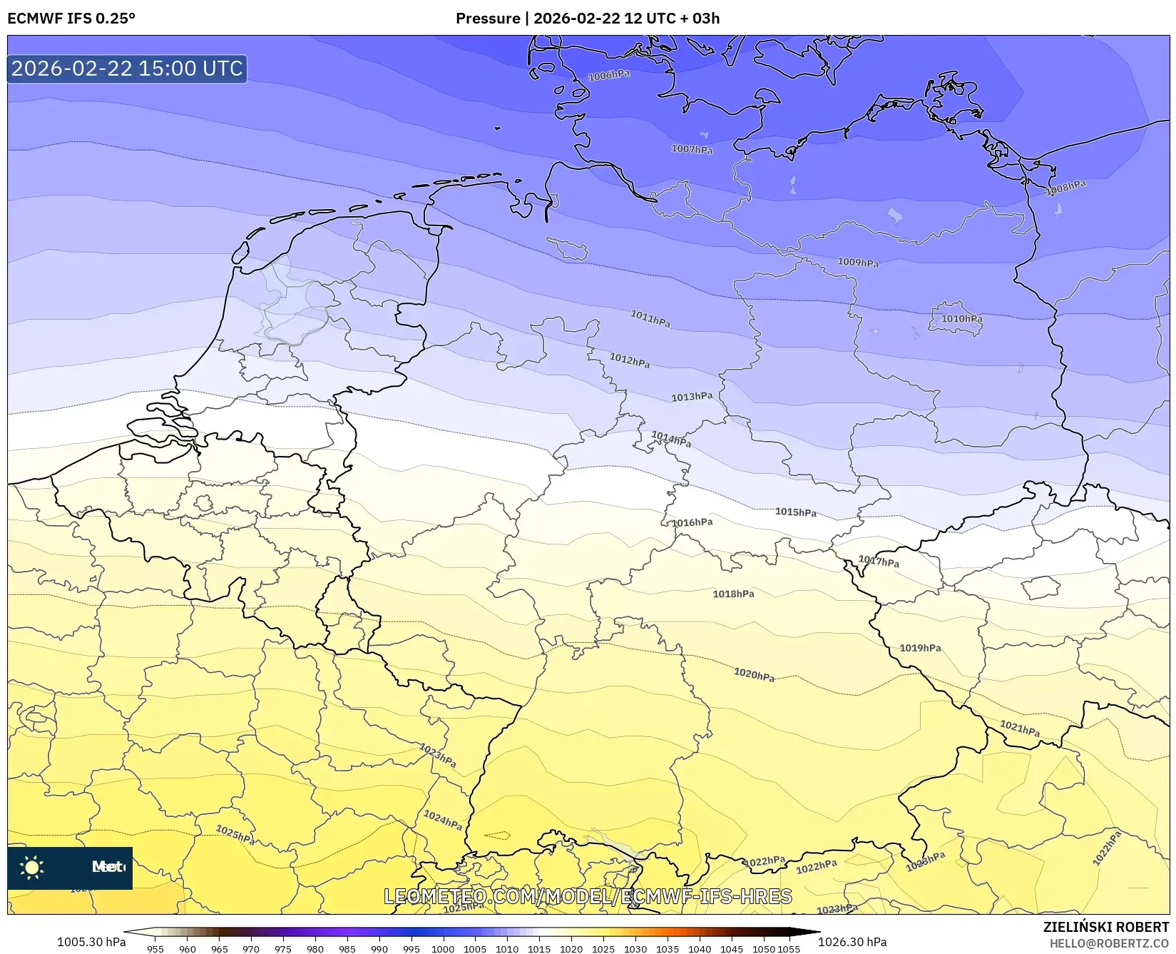 ECMWF IFS 0.25° model - ألمانيا, الضغط