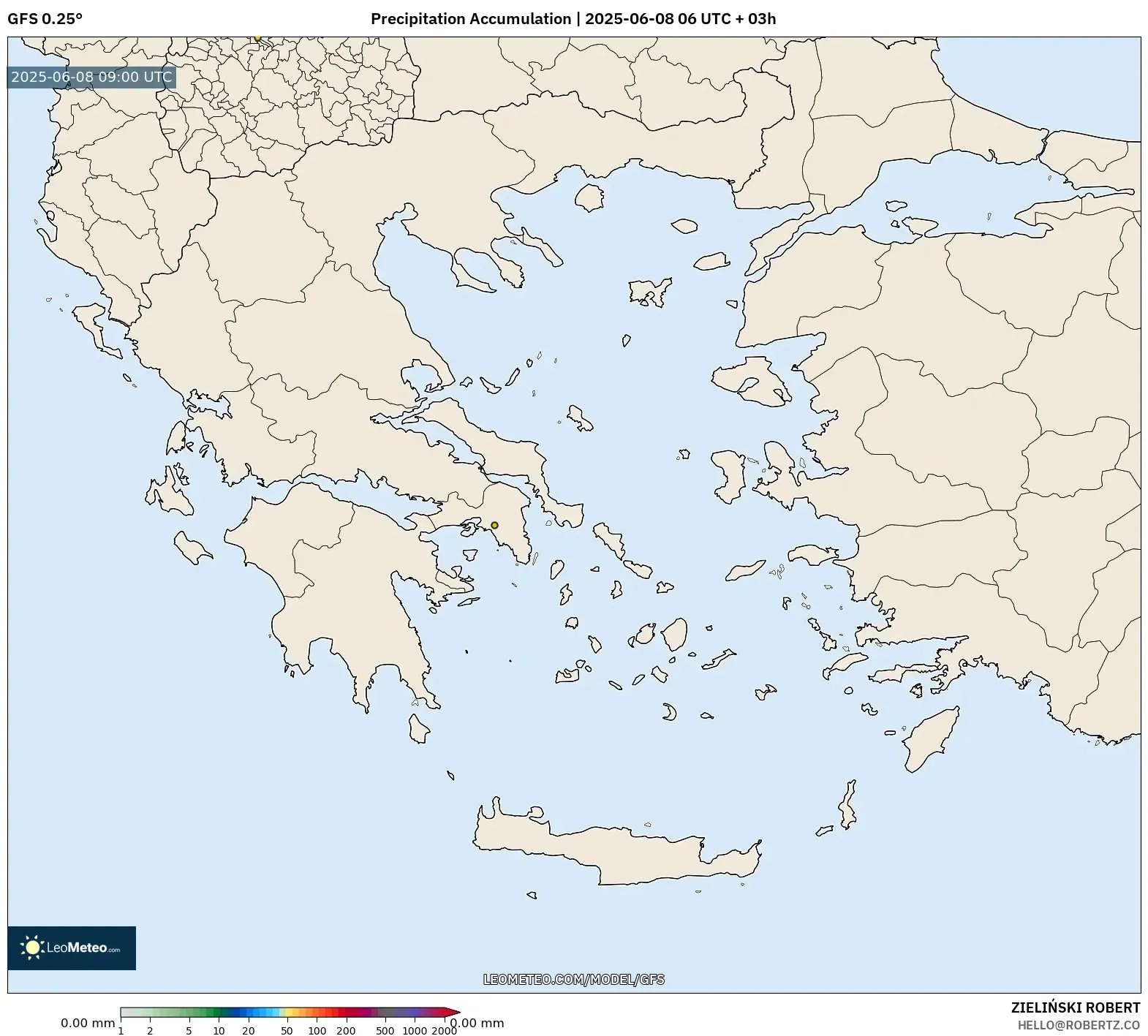 GFS model - Greece, Precipitation Accumulation GFS model - Greece, Precipitation Accumulation