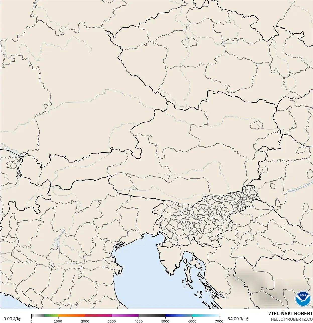 GFS model - Austria, CAPE