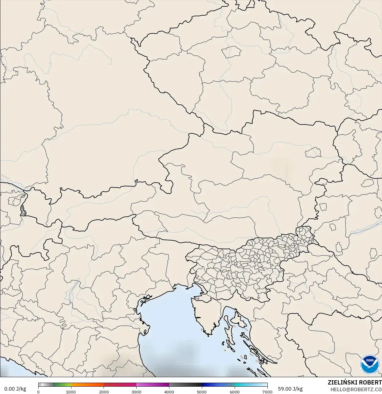 GFS model - Austria, CAPE