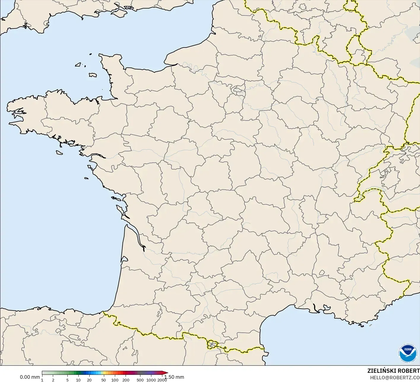 GFS model - Perancis, Pengumpulan Hujan