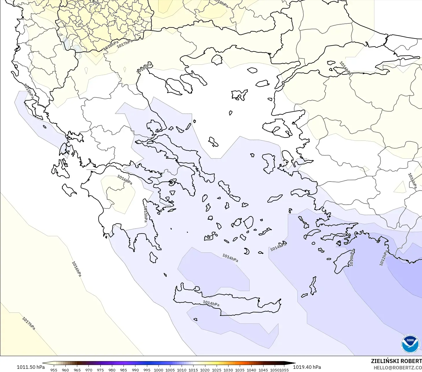 GFS model - Yunani, Tekanan