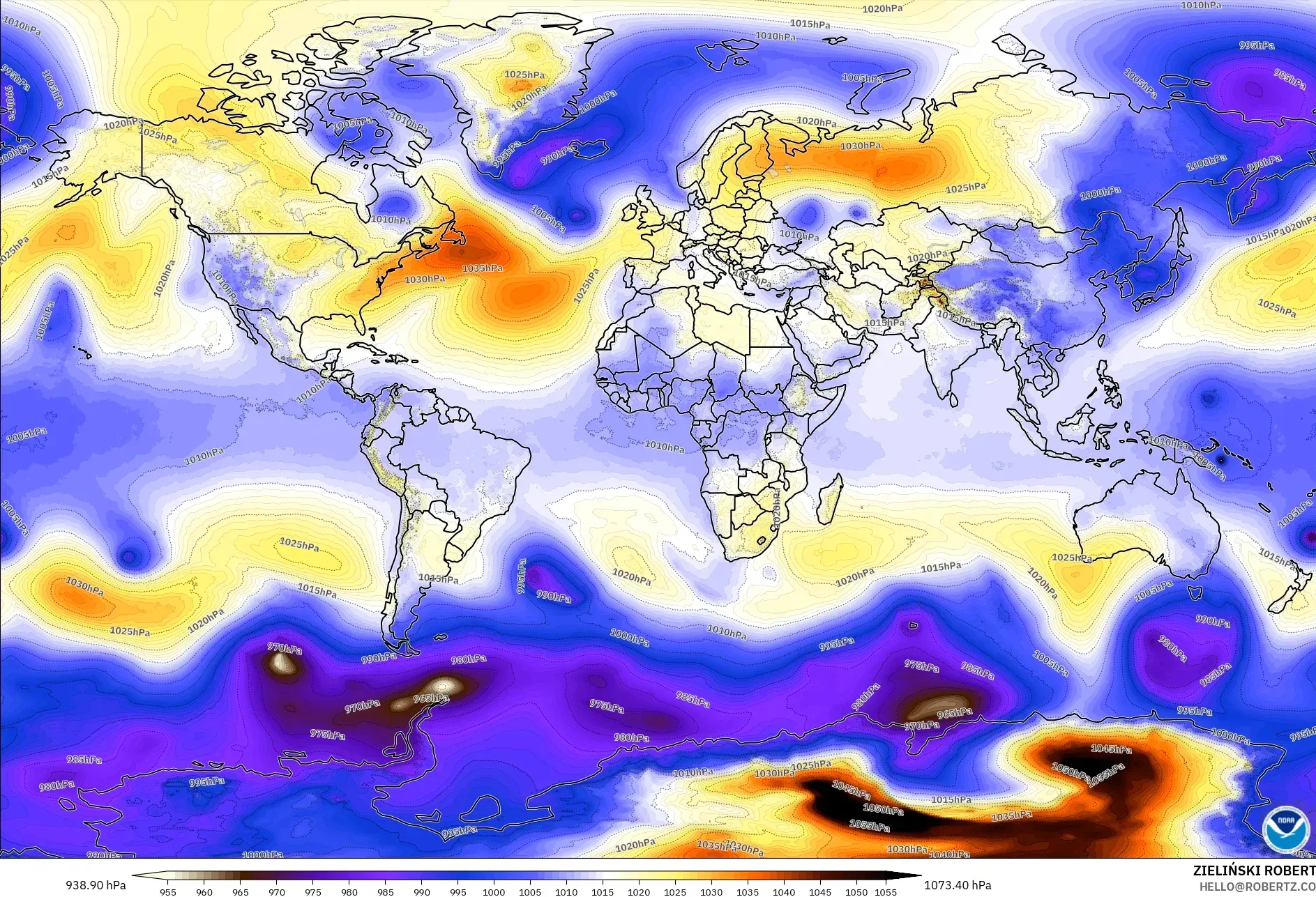 GFS model - Dunia, Tekanan