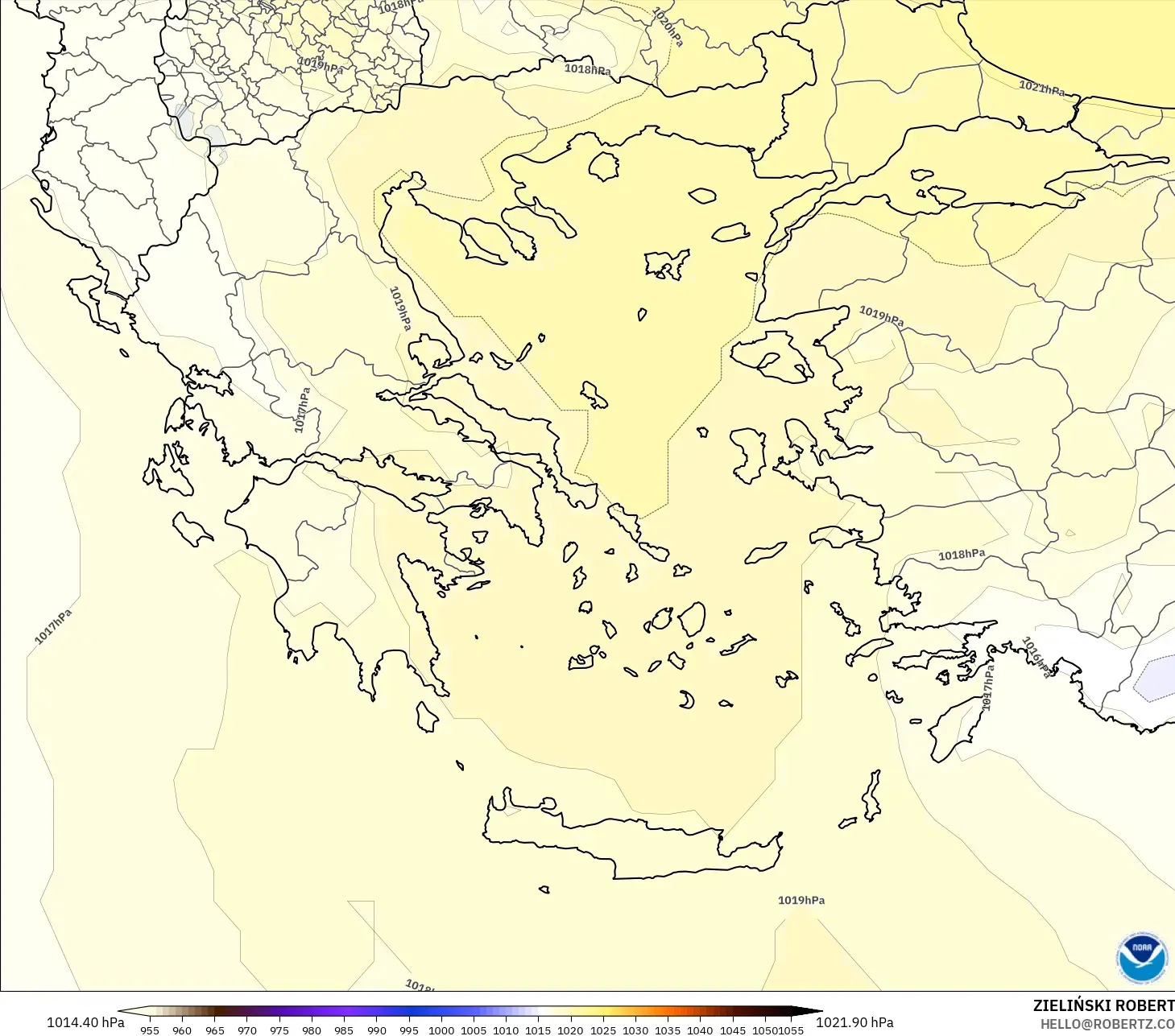 GFS model - Yunani, Tekanan