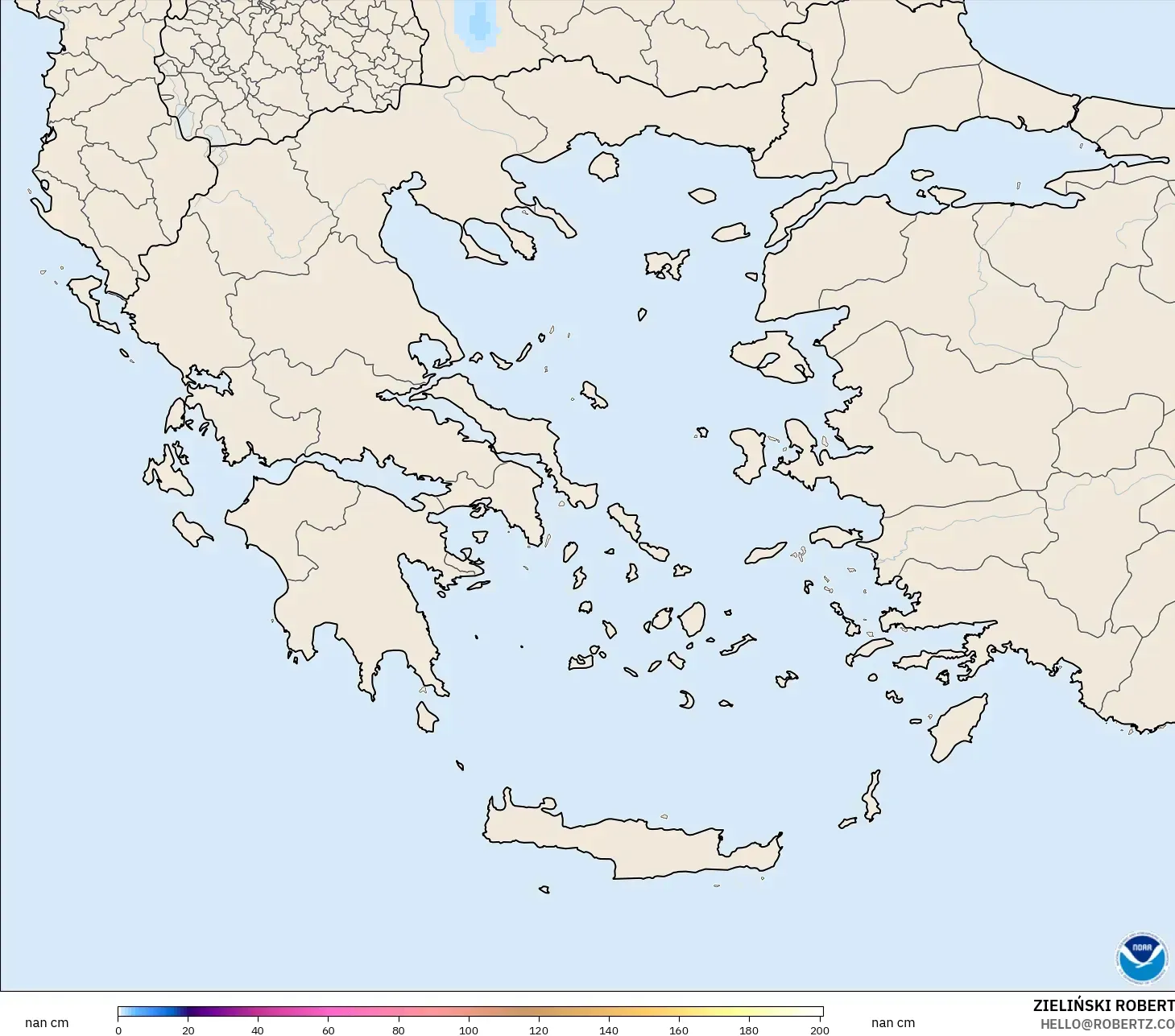 GFS model - Yunani, Kedalaman Salju