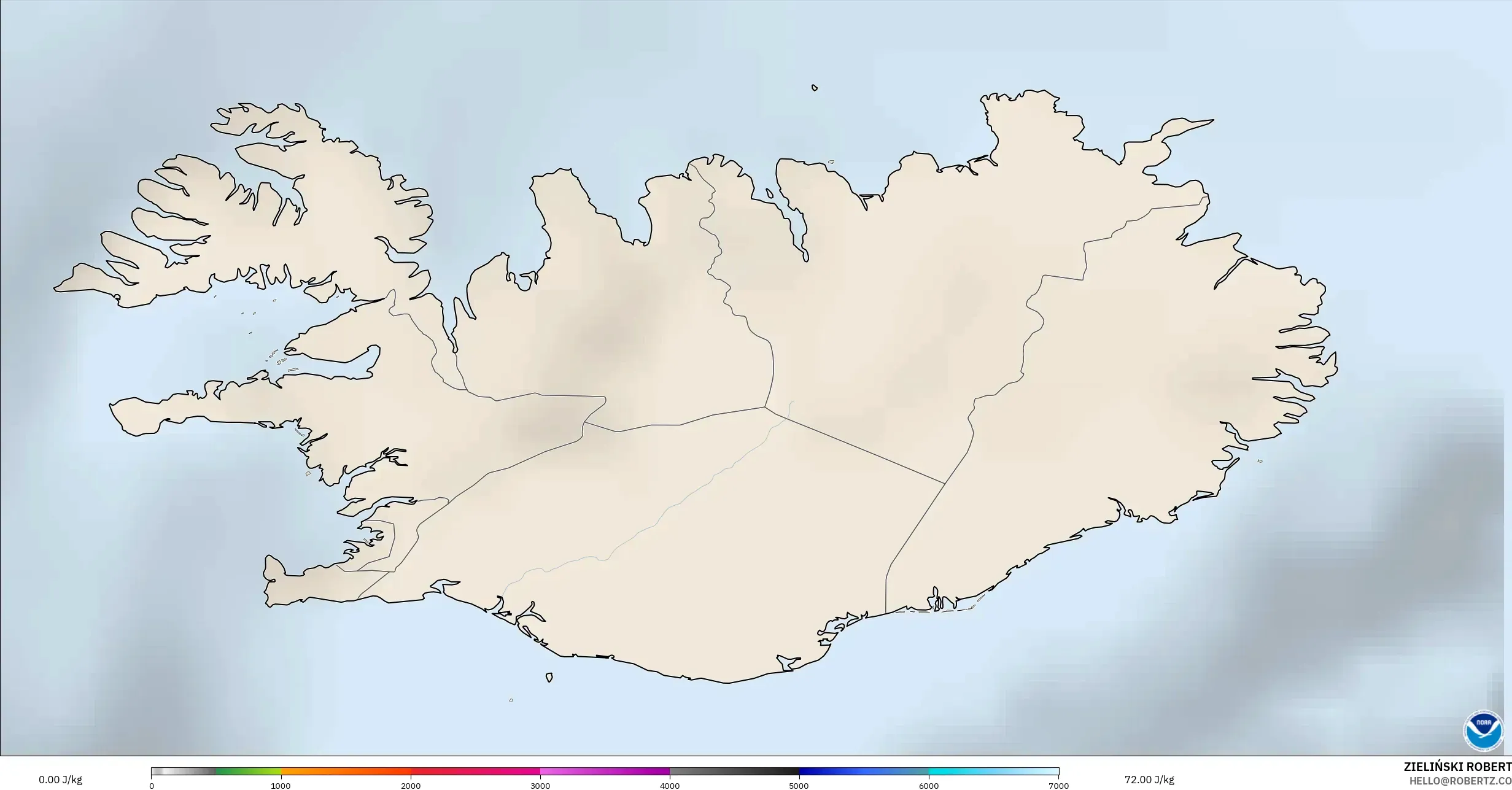 GFS model - Islandia, CAPE