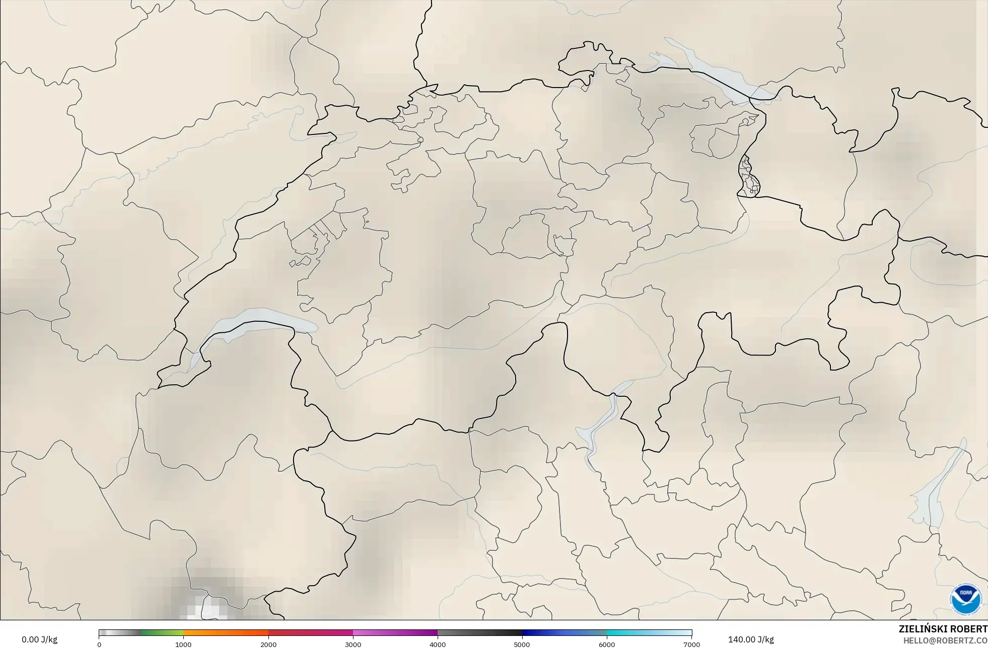 GFS model - Swiss, CAPE