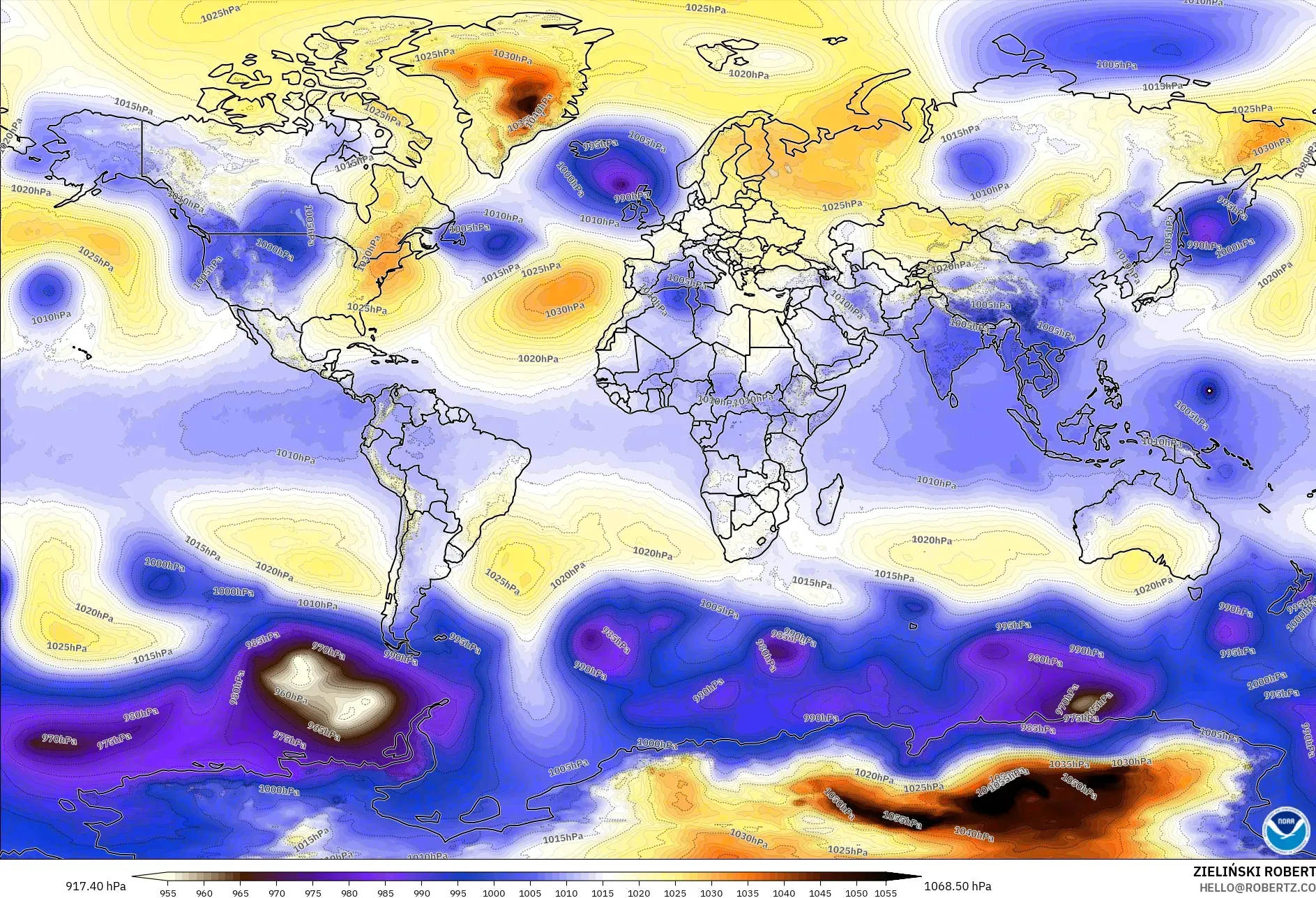 GFS model - Dunia, Tekanan