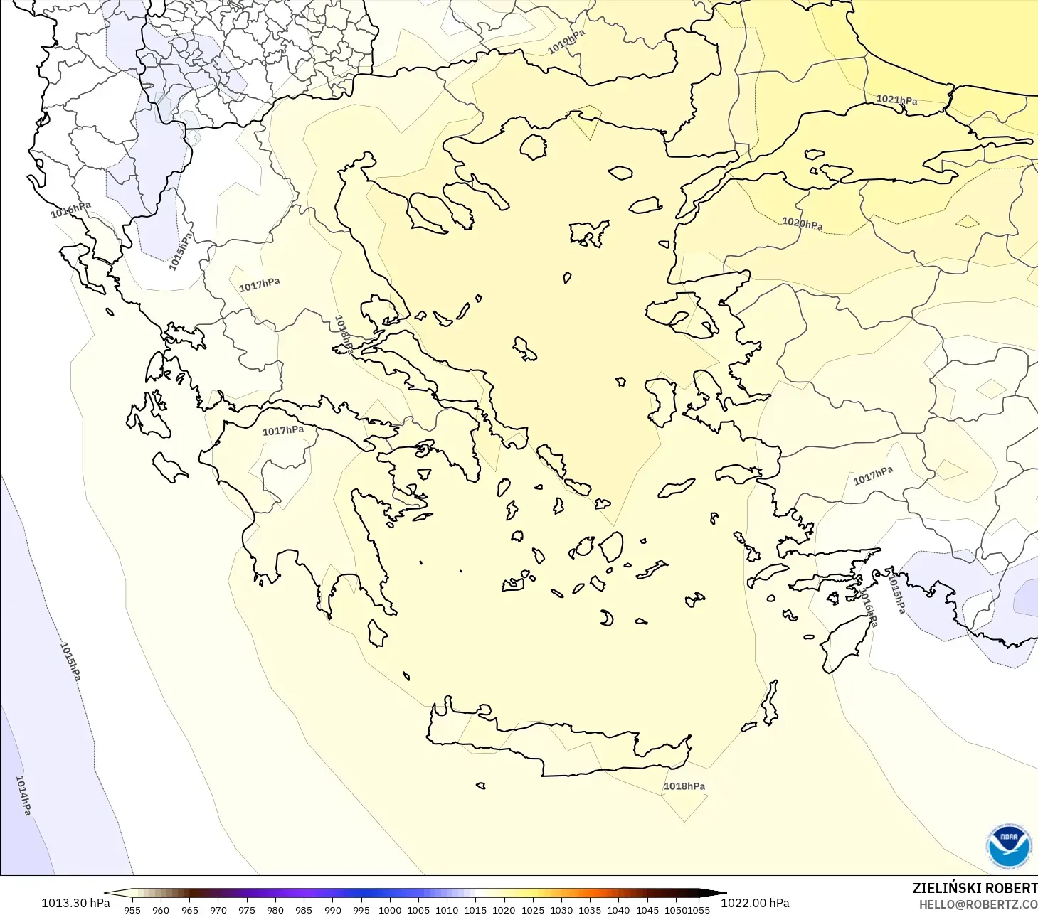 GFS model - Yunani, Tekanan