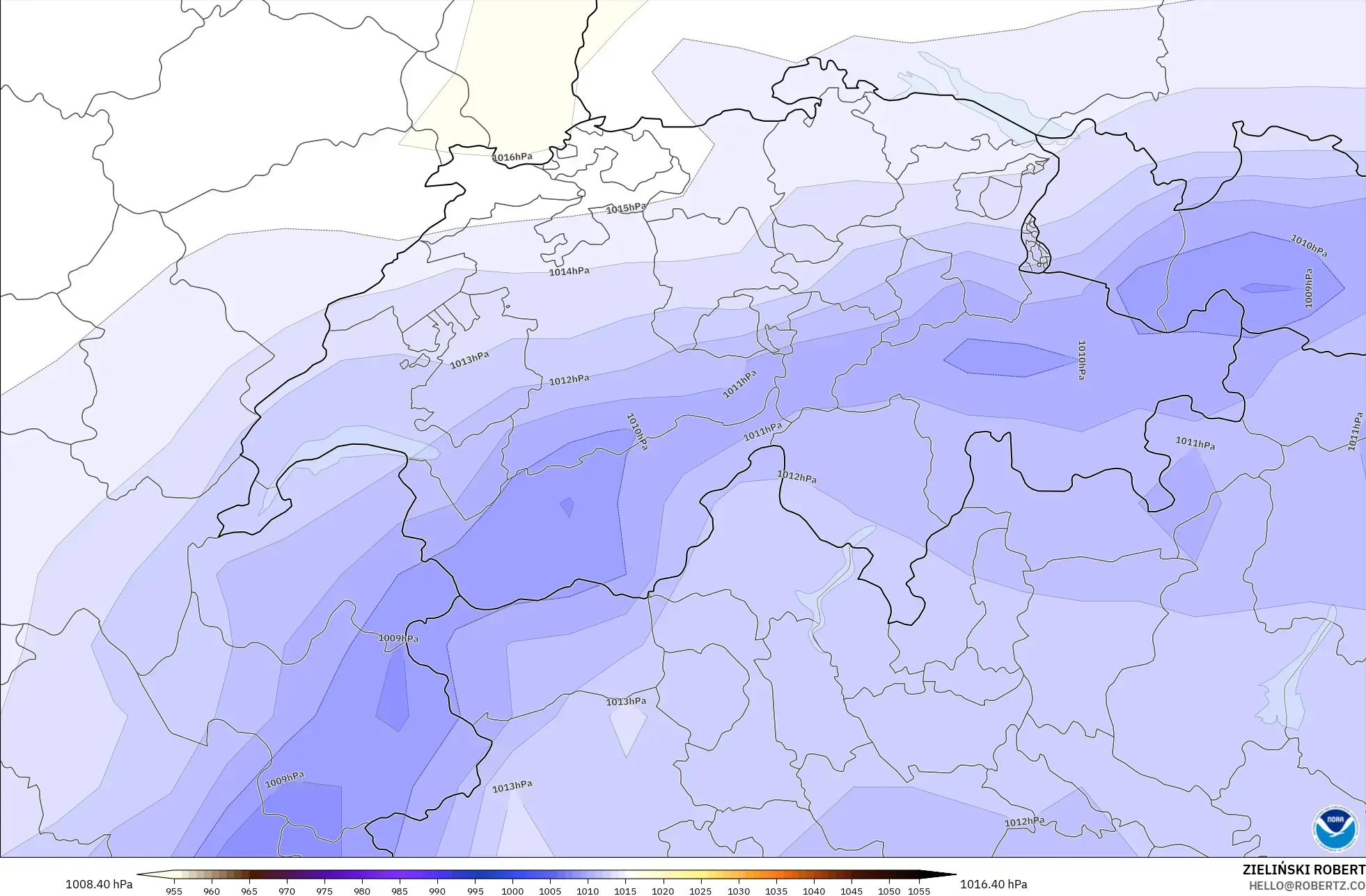 GFS model - Swiss, Tekanan