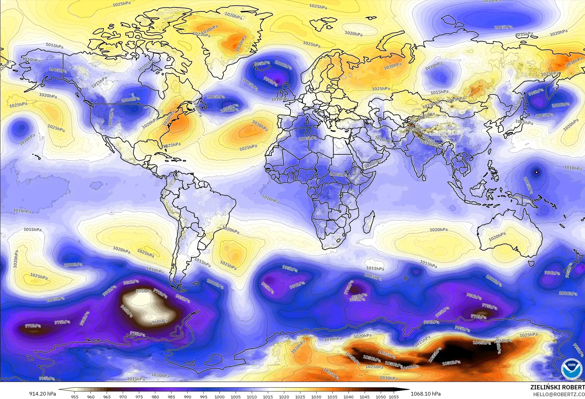 GFS model - Dunia, Tekanan