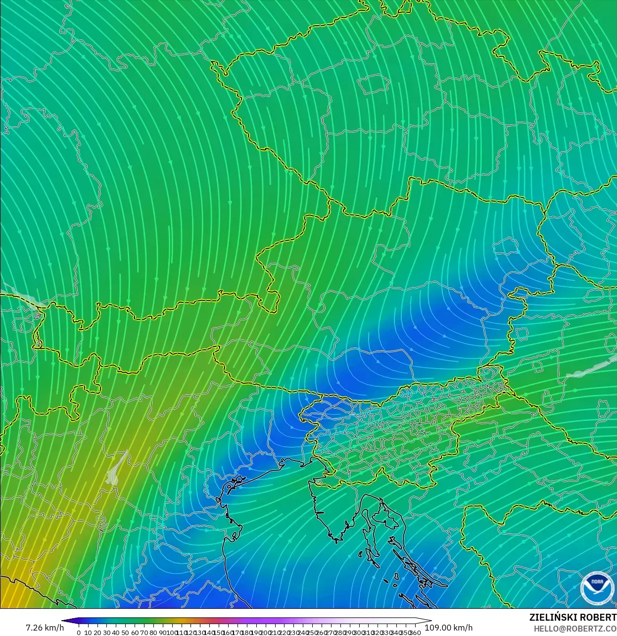 GFS نموذج - النمسا, رياح 300 hPa (تيار نفاث)
