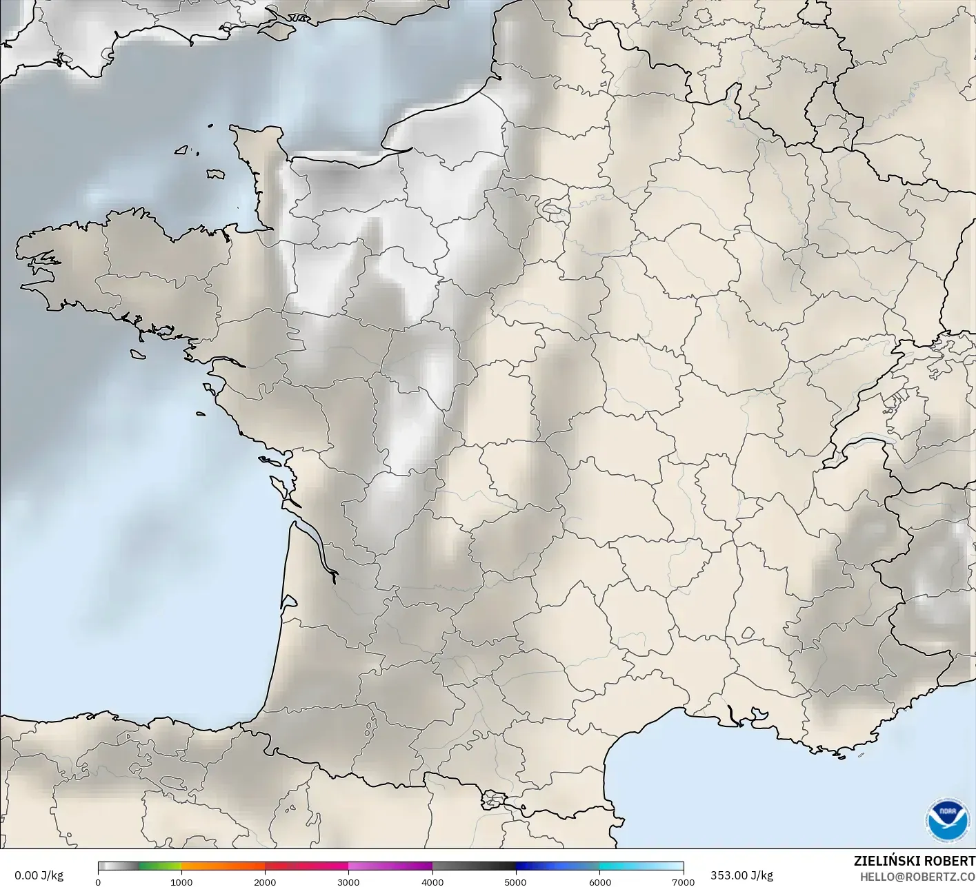 GFS نموذج - فرنسا, CAPE