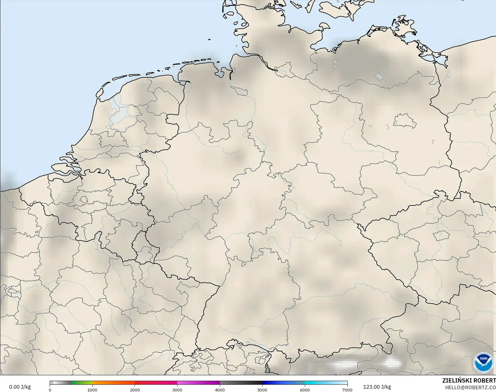 GFS نموذج - ألمانيا, CAPE