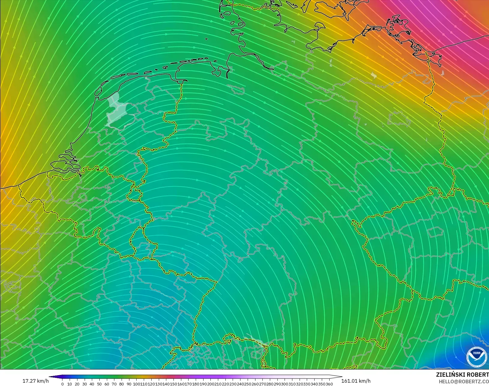GFS نموذج - ألمانيا, رياح 300 hPa (تيار نفاث)