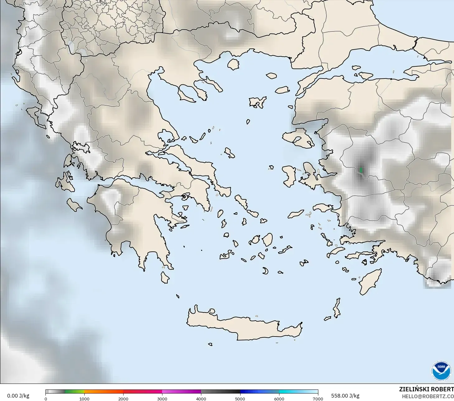 GFS نموذج - اليونان, CAPE