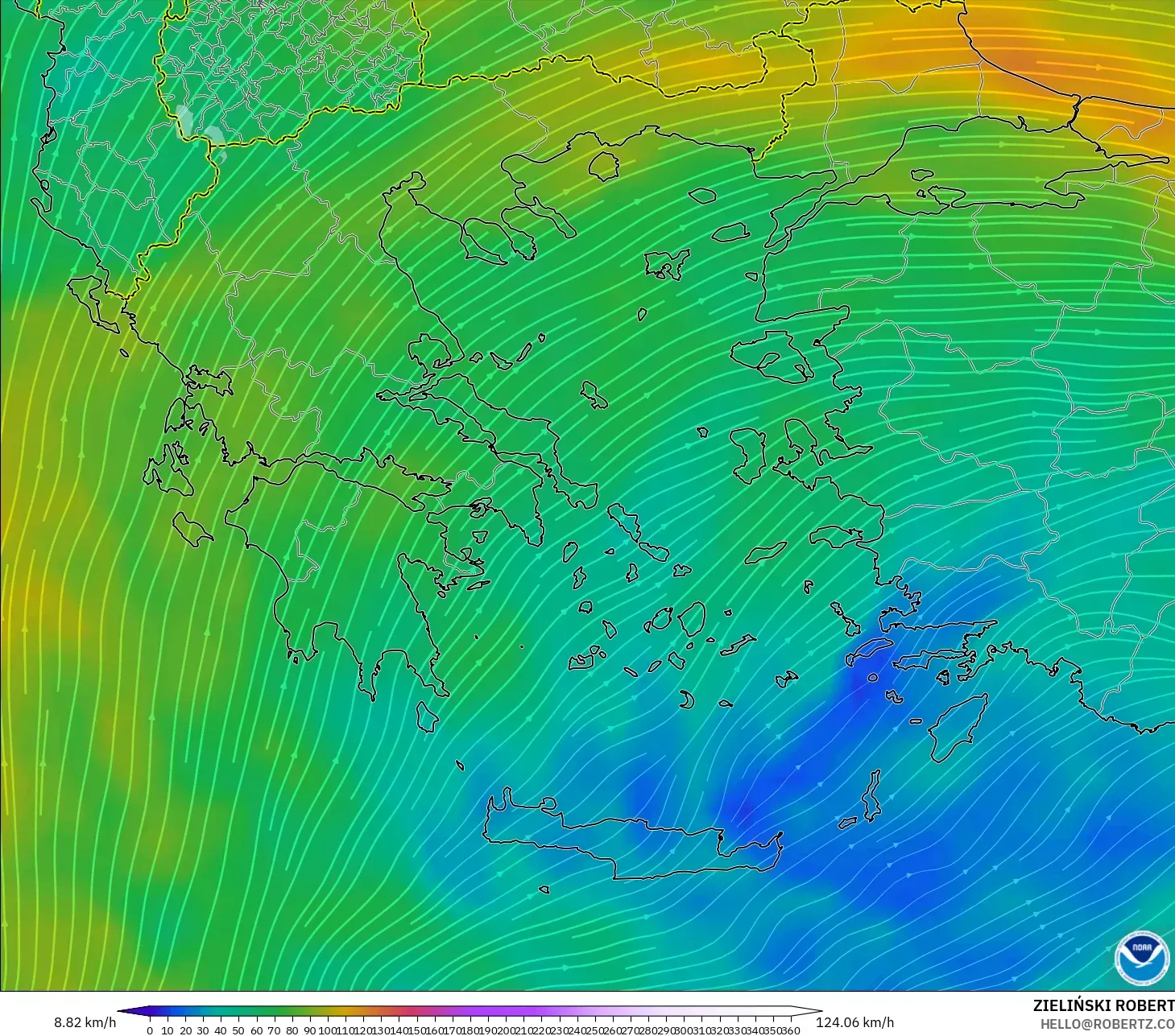 GFS نموذج - اليونان, رياح 300 hPa (تيار نفاث)