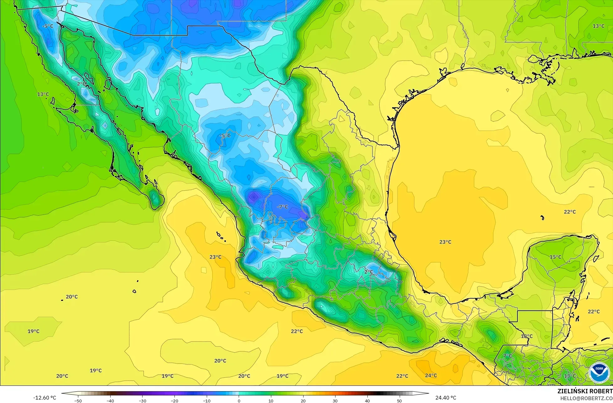 GFS نموذج - المكسيك, نقطة الندى 2 م