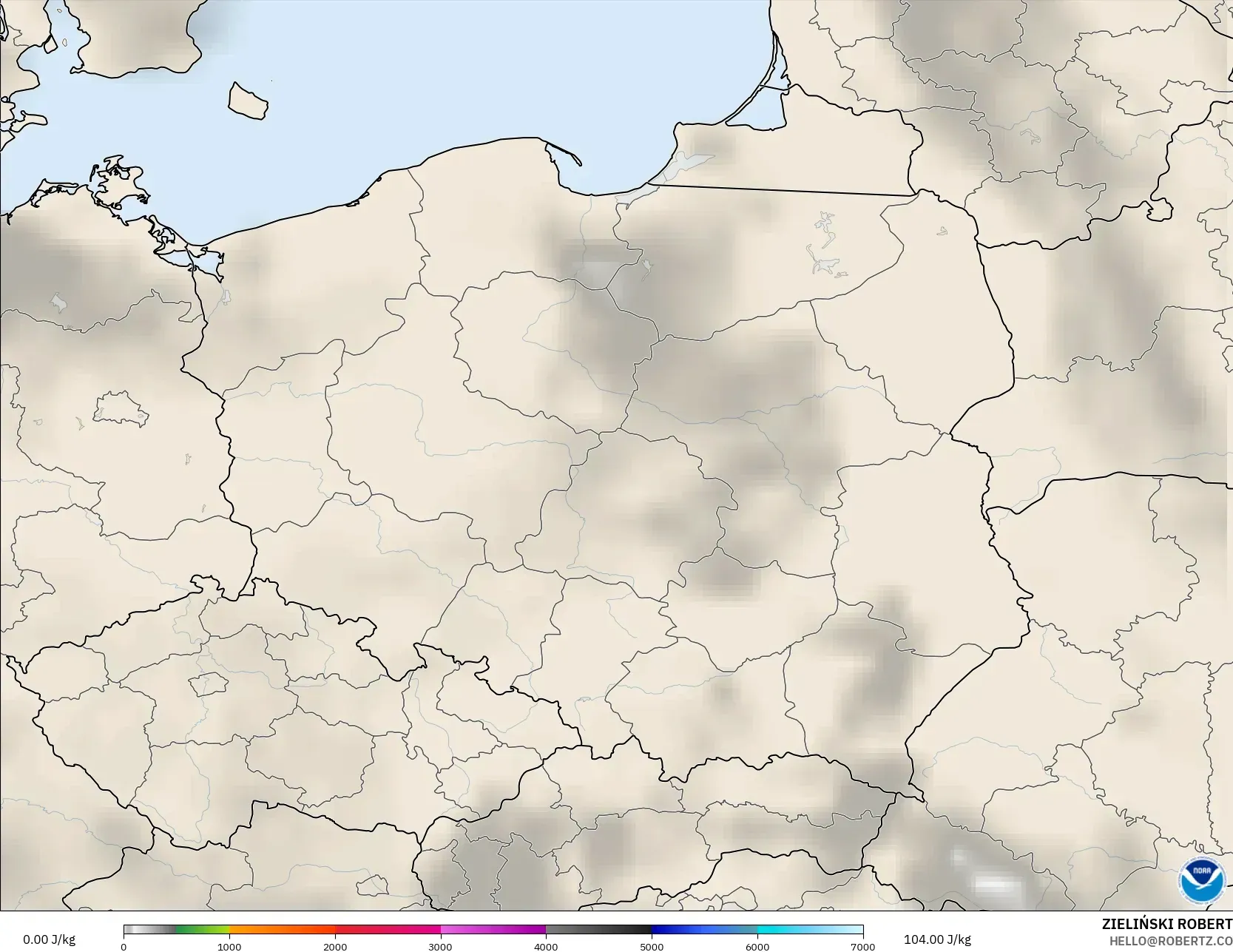 GFS نموذج - بولندا, CAPE