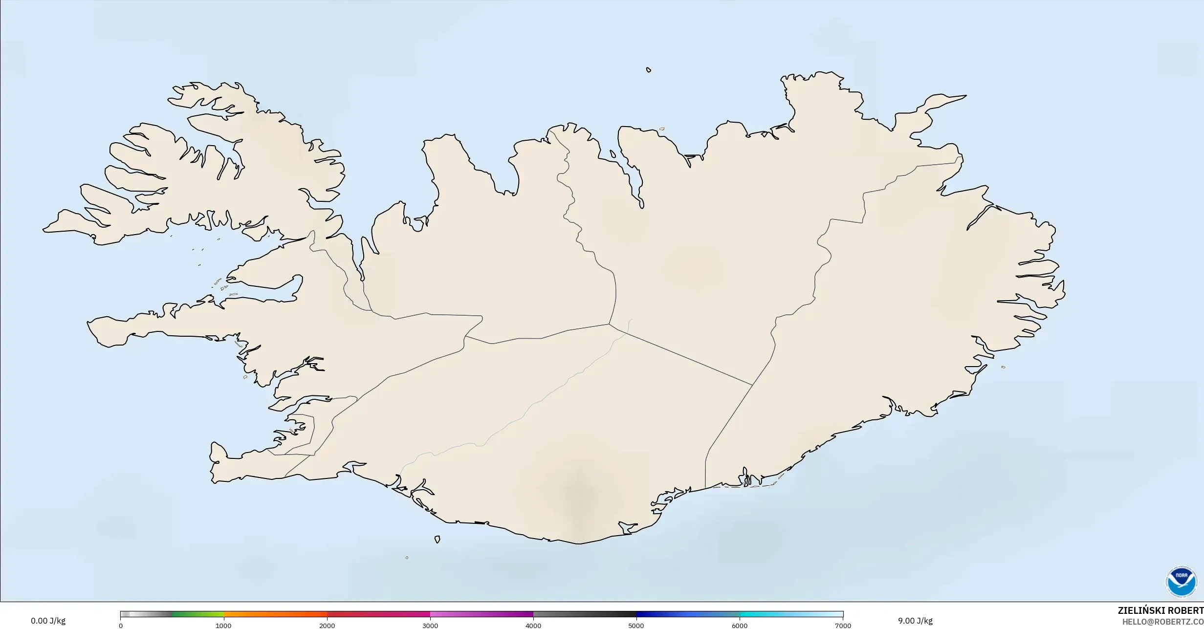 GFS model - Iceland, CAPE