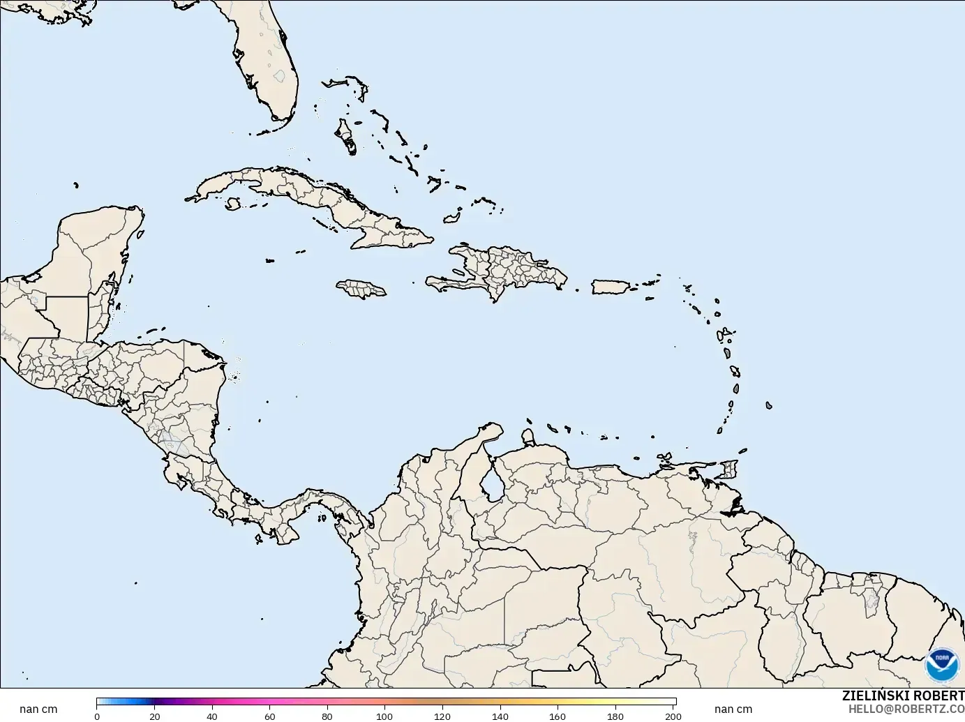 GFS model - Caribbean, Snow Depth