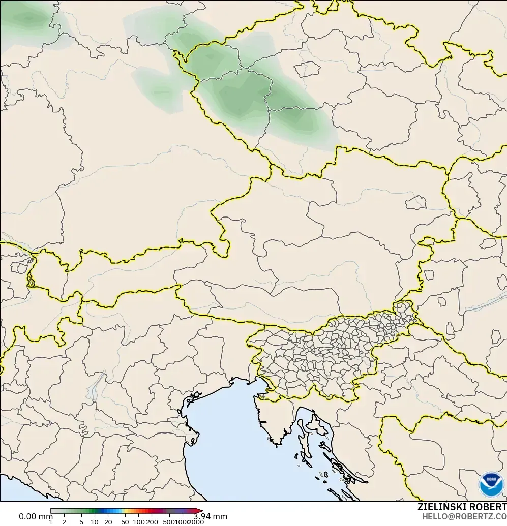 GFS model - Austria, Precipitation Accumulation