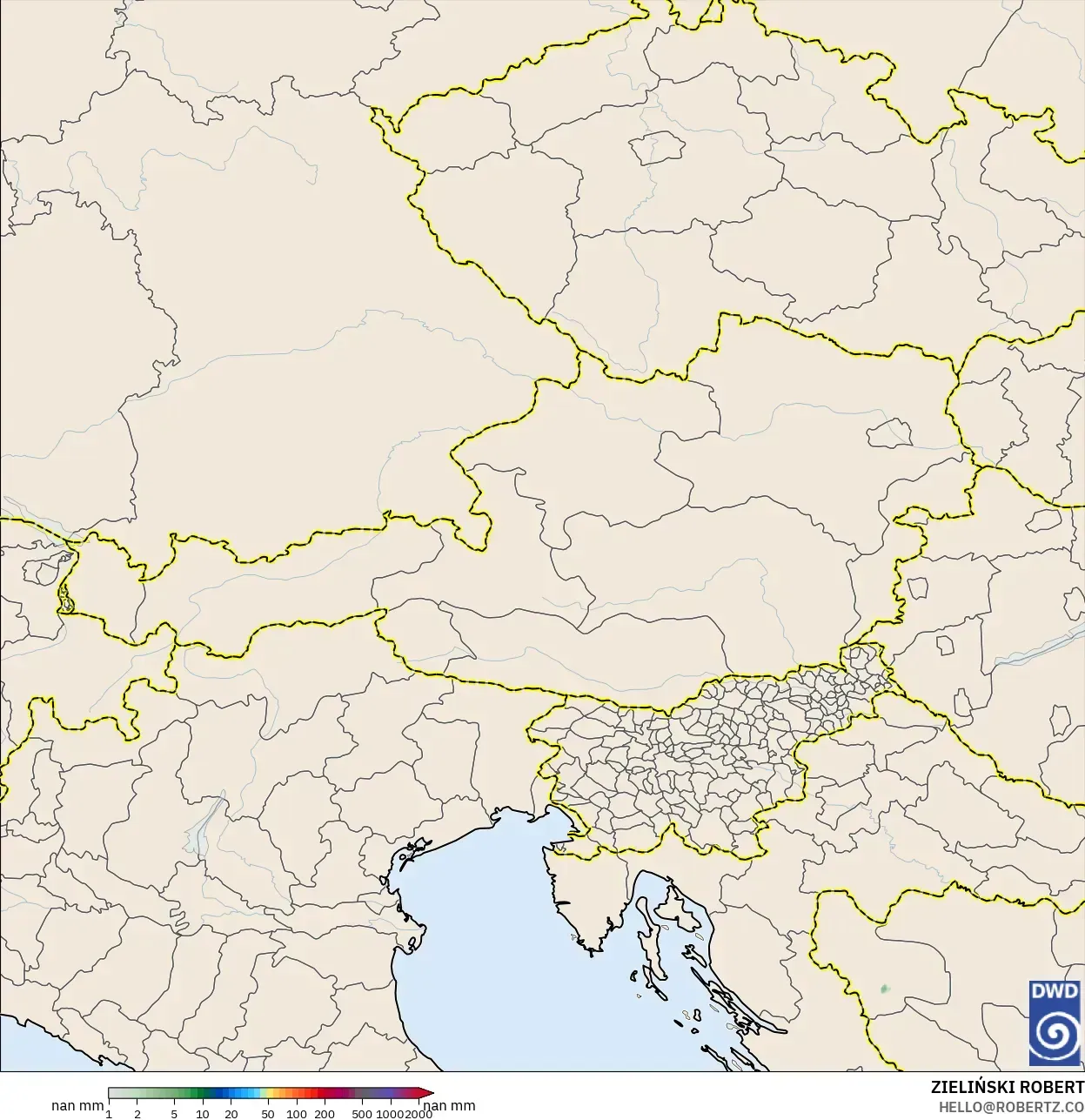 ICON Germany 2 km model - Austria, Precipitation Accumulation