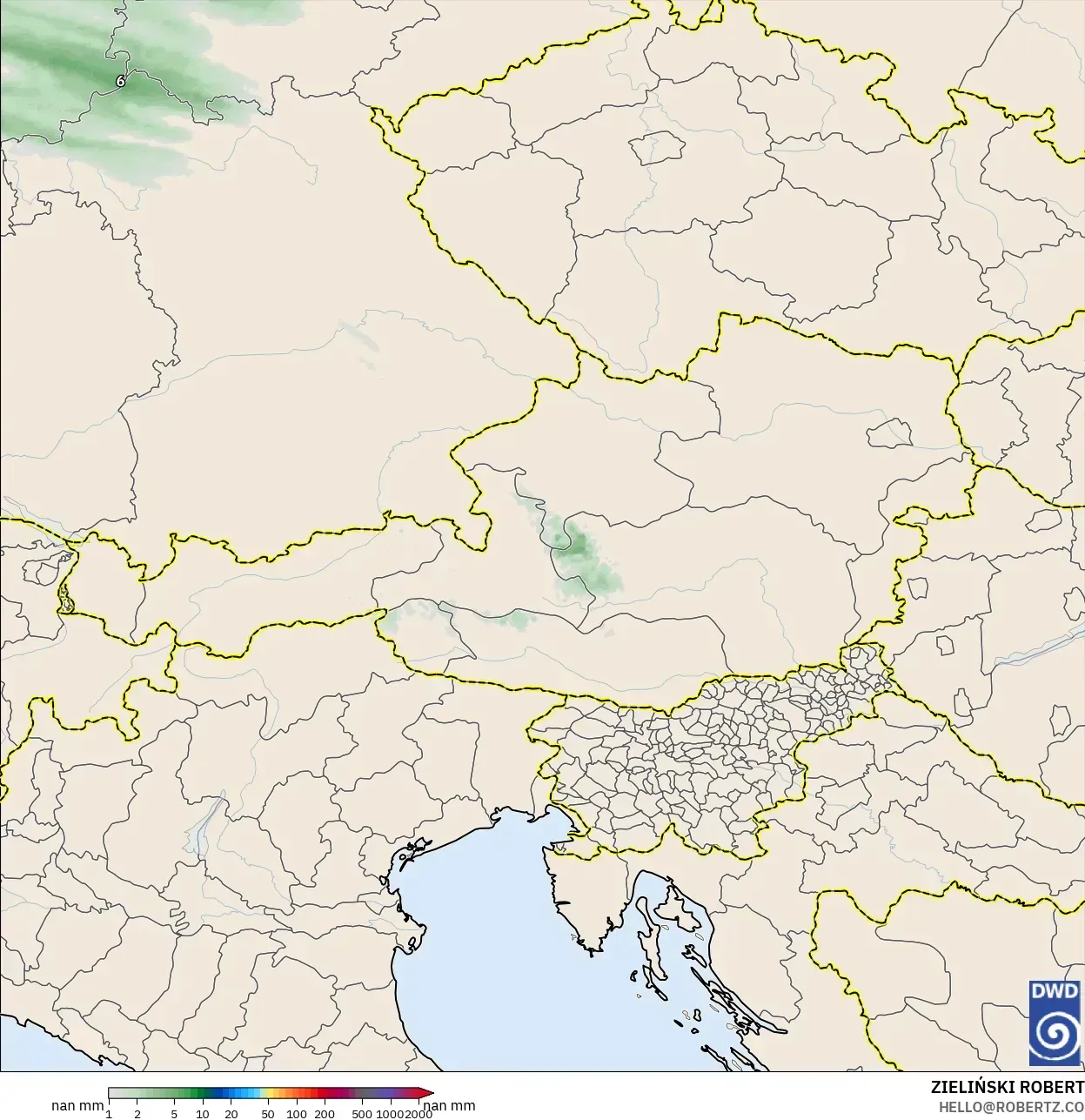 ICON Jerman 2 km model - Austria, Pengumpulan Hujan