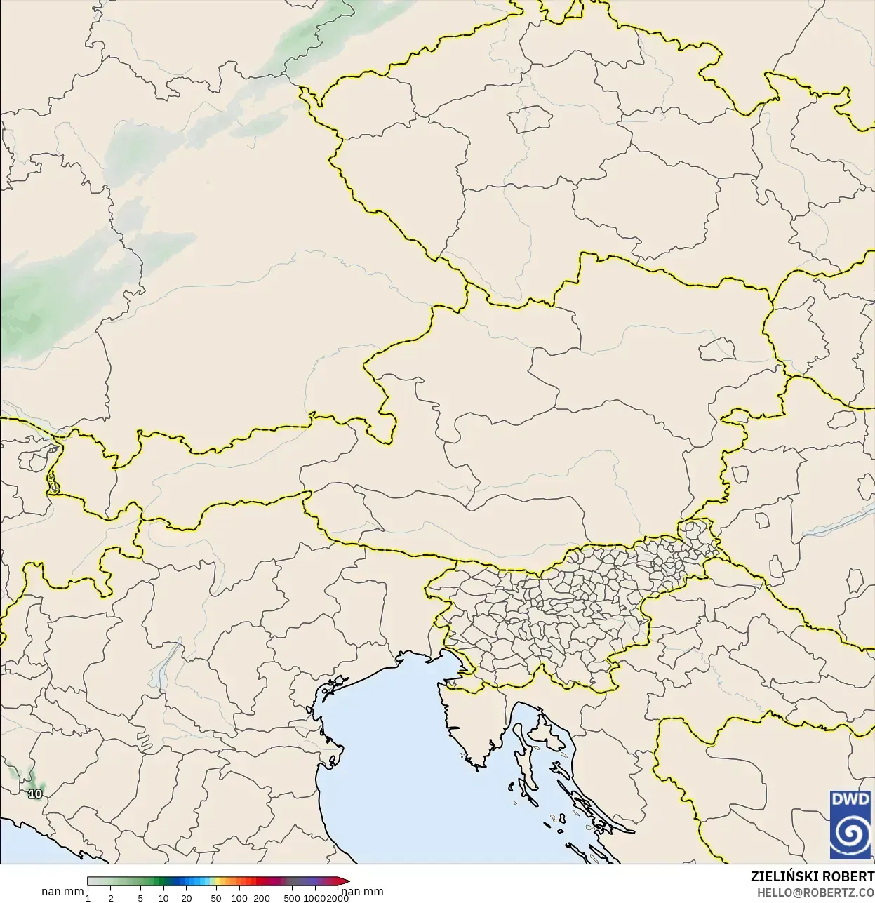 ICON Alemania 2 km model - Austria, Akumulasi Curah Hujan
