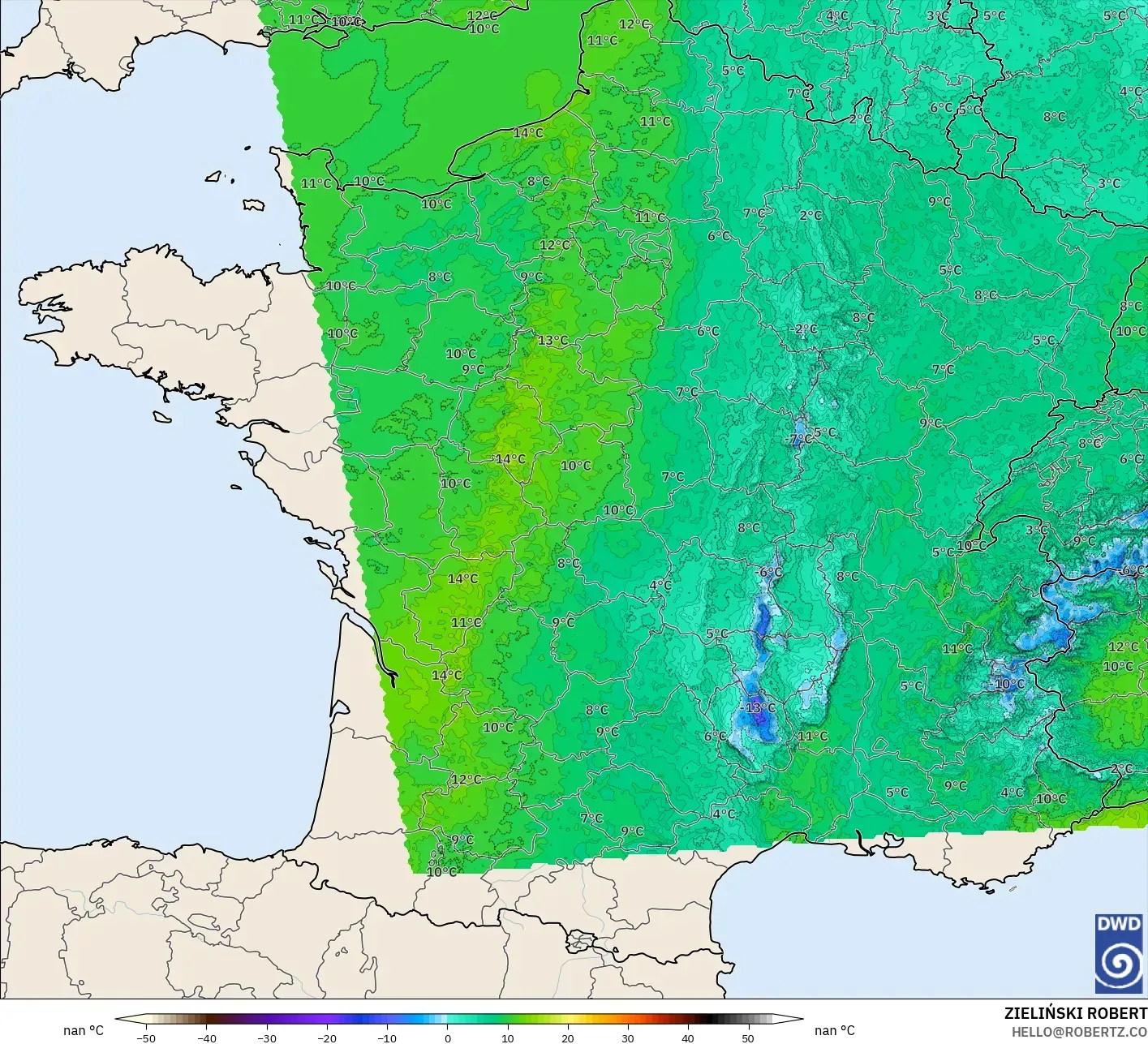 ICON ألمانيا 2 كم نموذج - فرنسا, نقطة الندى 2 م