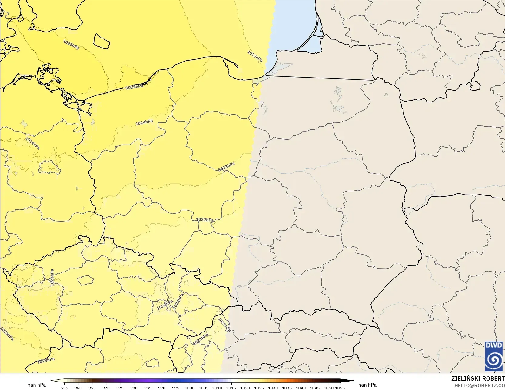 ICON Germany 2 km model - Poland, Pressure
