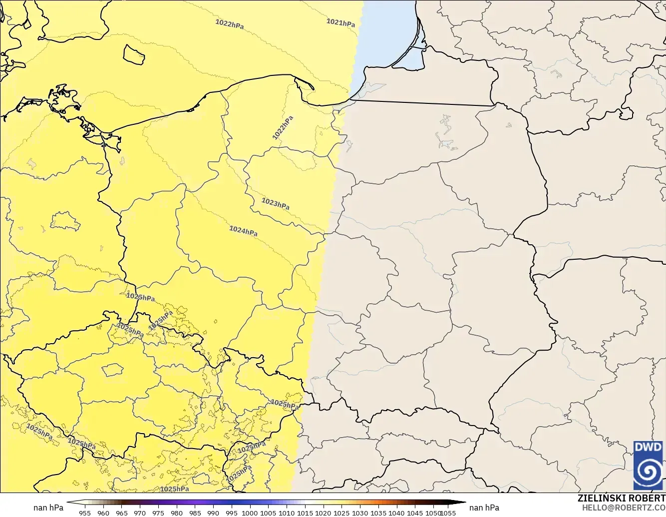 ICON Germany 2 km model - Poland, Pressure
