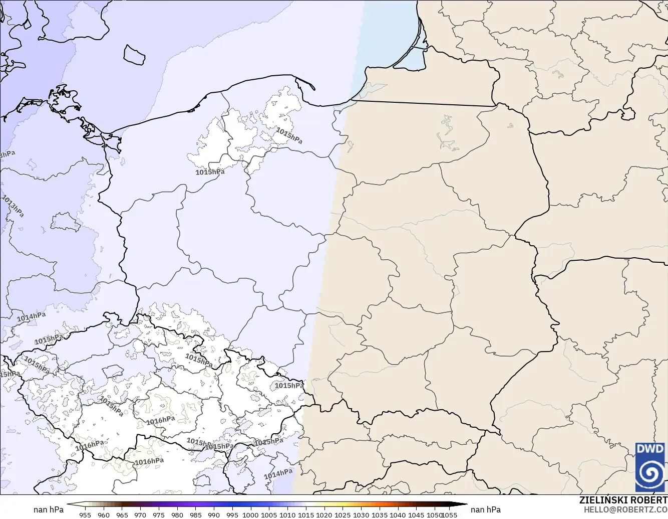 ICON Germany 2 km model - Poland, Pressure