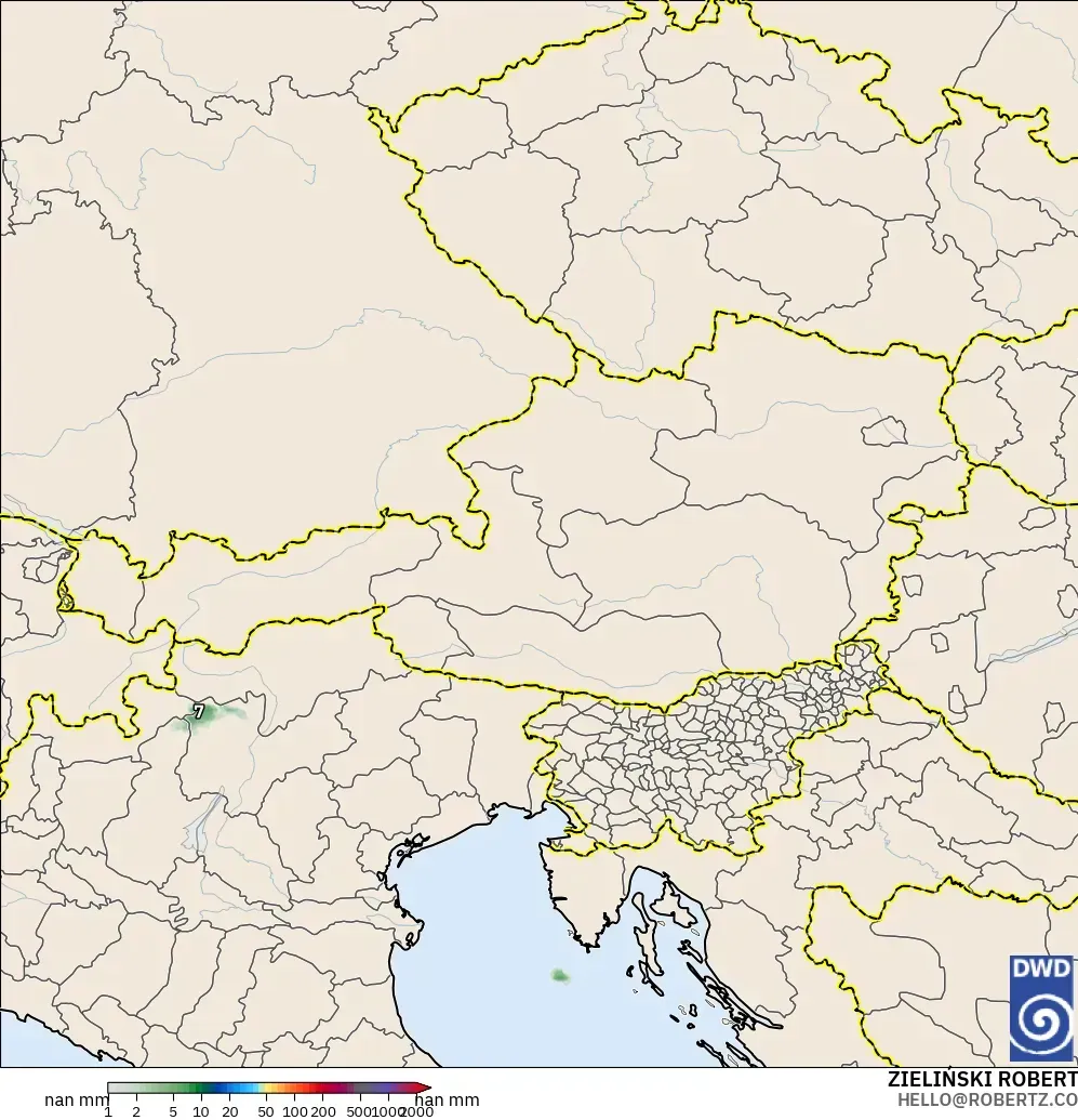 ICON Germany 2 km model - Austria, Precipitation Accumulation