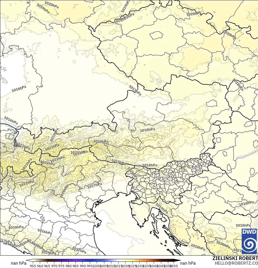 ICON Germany 2 km model - Austria, Pressure