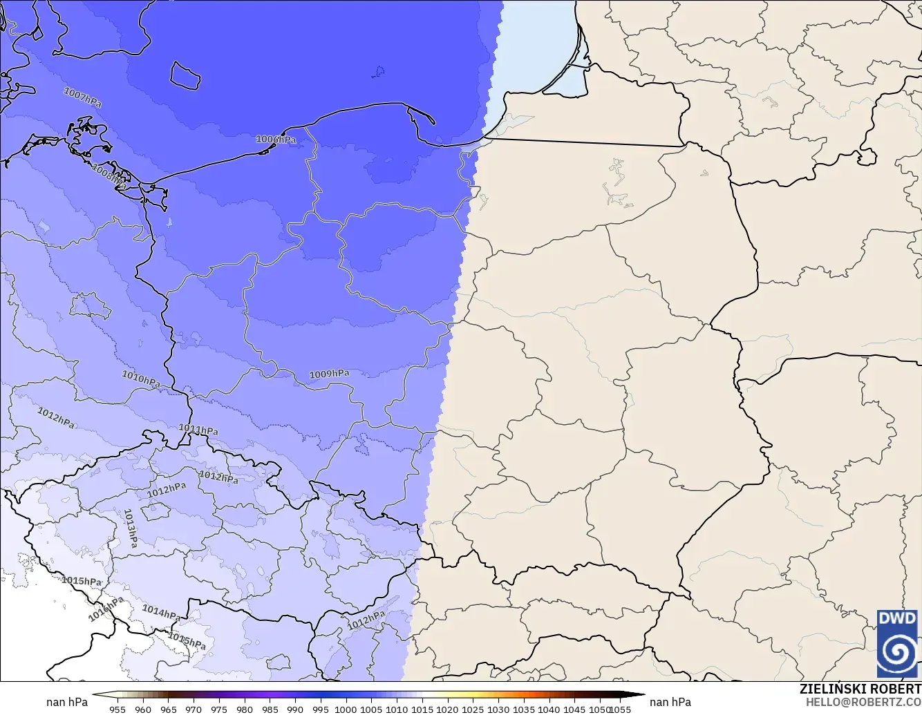 ICON Germany 2 km model - Poland, Pressure