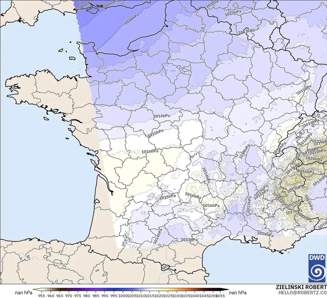 ICON Germany 2 km model - France, Pressure