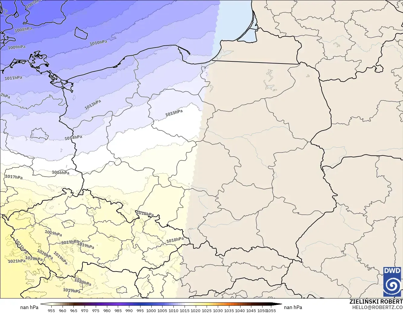 ICON Germany 2 km model - Poland, Pressure
