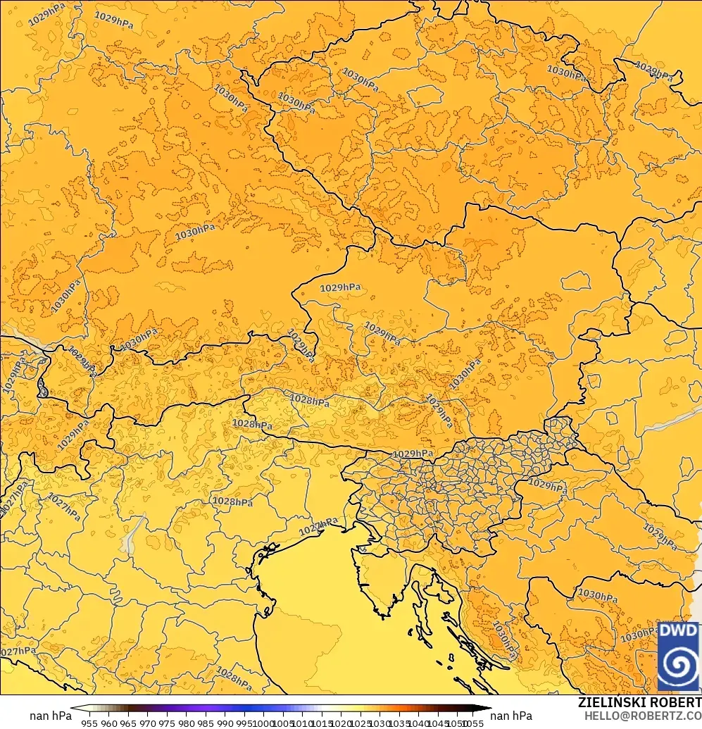 ICON Germany 2 km model - Austria, Pressure