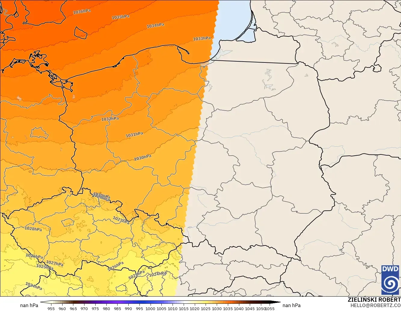 ICON Germany 2 km model - Poland, Pressure