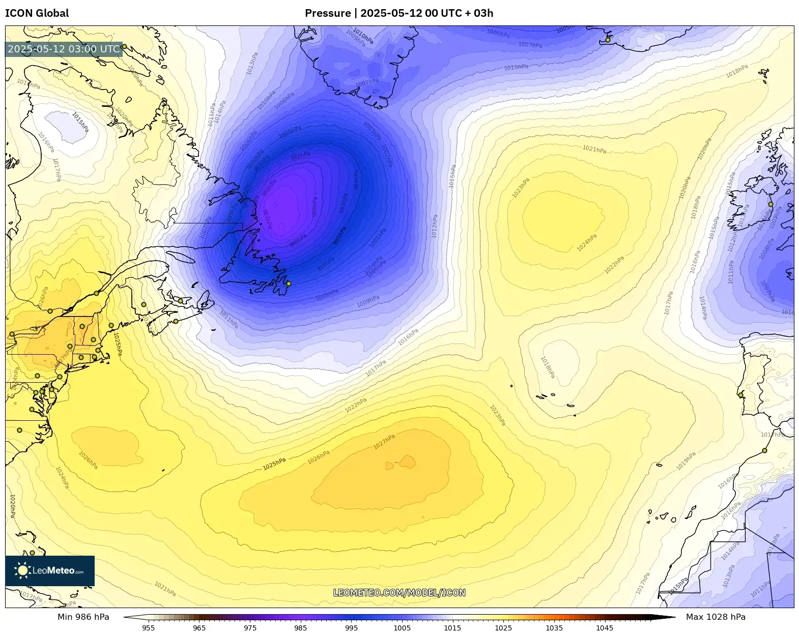 ICON - North Atlantic, Pressure ICON - North Atlantic, Pressure