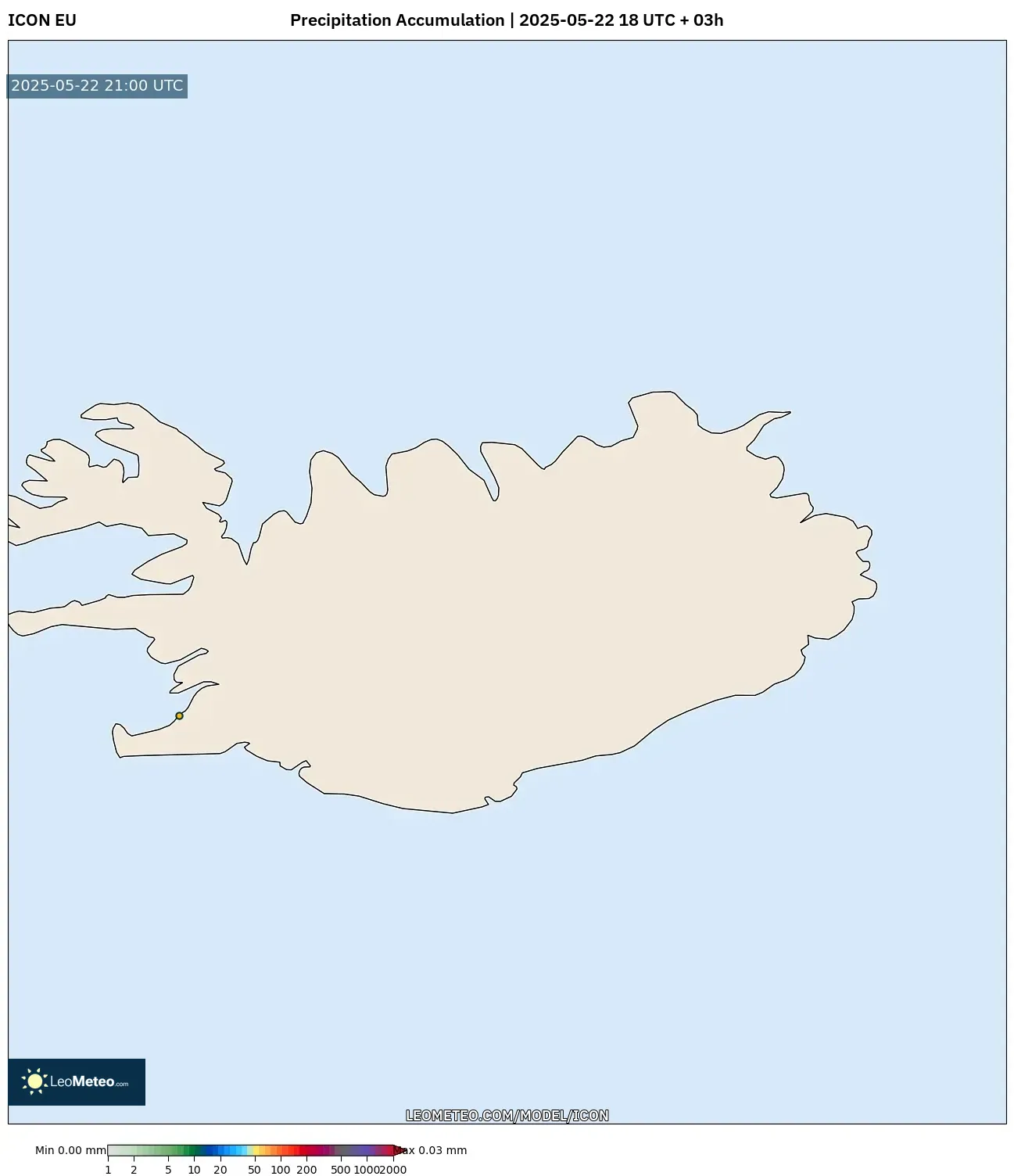 ICON model - Iceland, Precipitation Accumulation ICON model - Iceland, Precipitation Accumulation