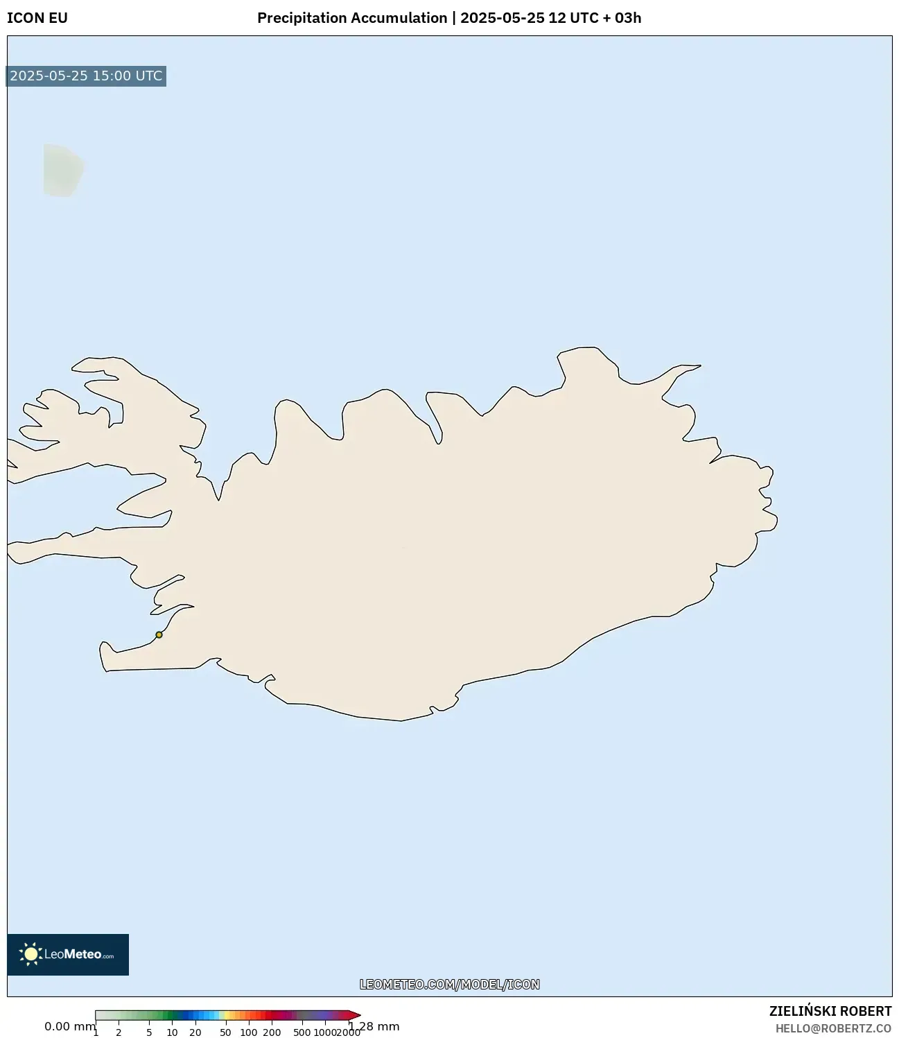 ICON model - Iceland, Precipitation Accumulation ICON model - Iceland, Precipitation Accumulation