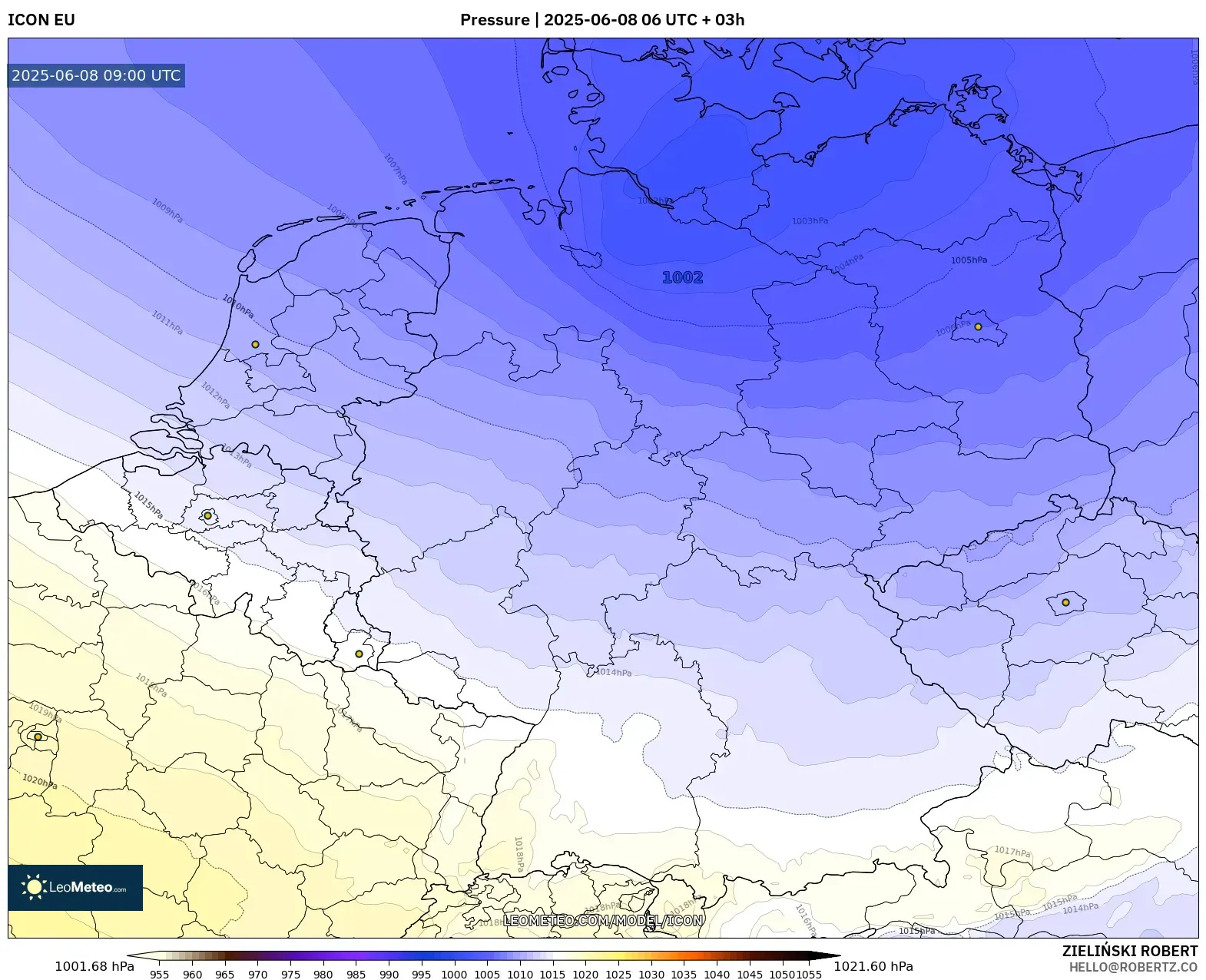 ICON model - Germany, Pressure ICON model - Germany, Pressure
