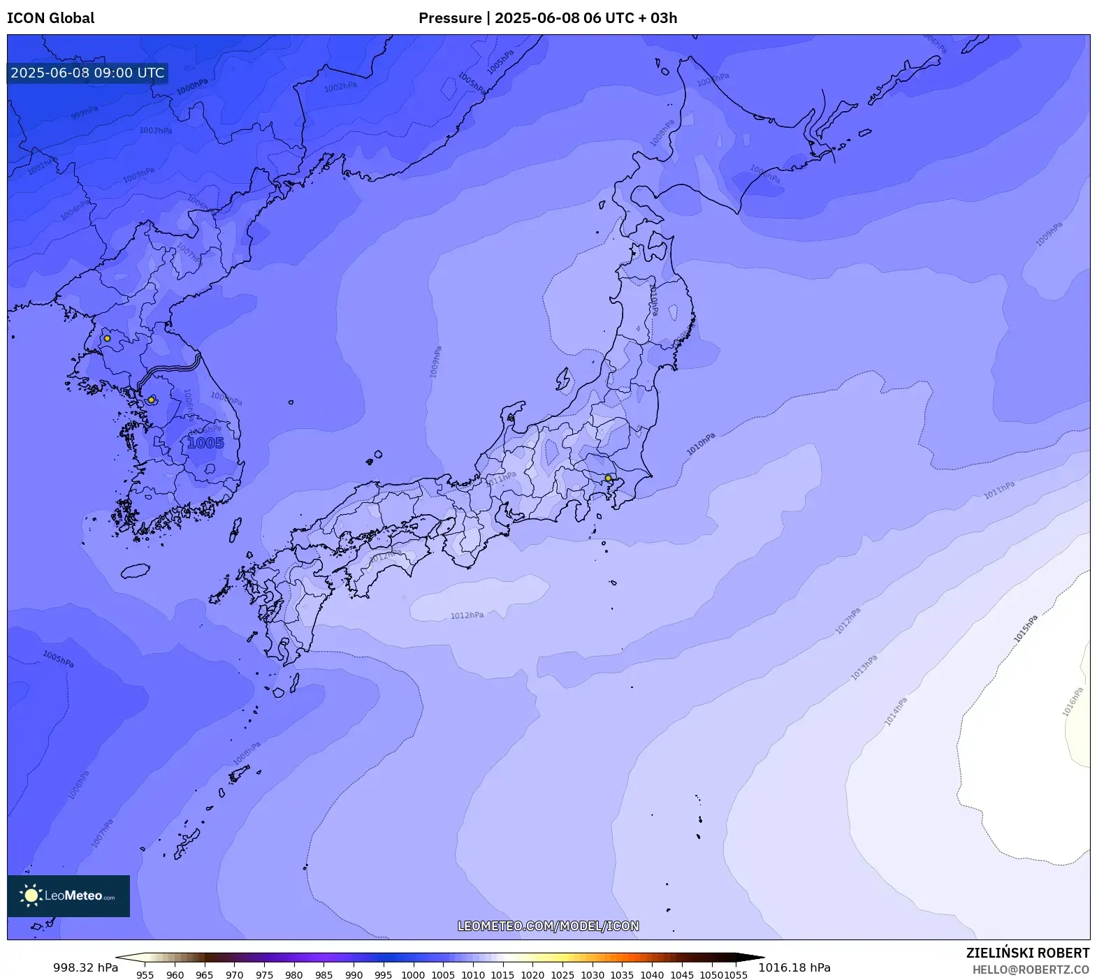 ICON model - Japan, Pressure ICON model - Japan, Pressure