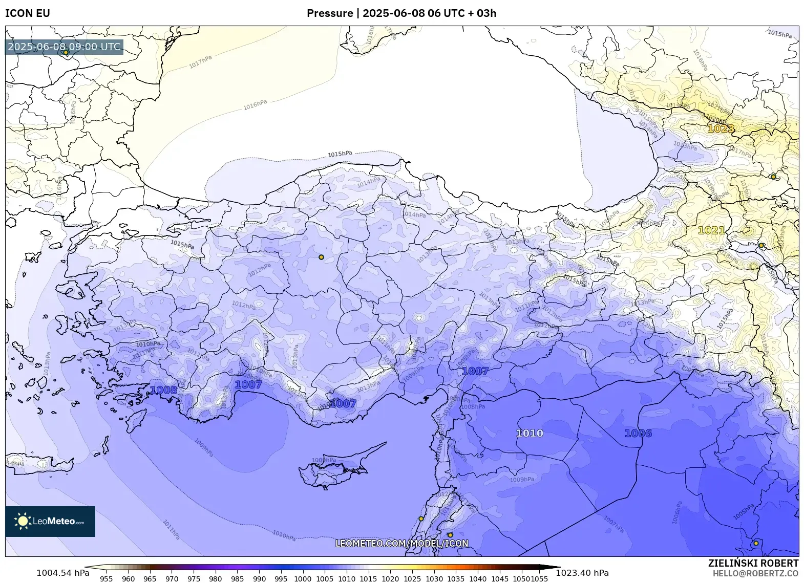 ICON model - Turkey, Pressure ICON model - Turkey, Pressure