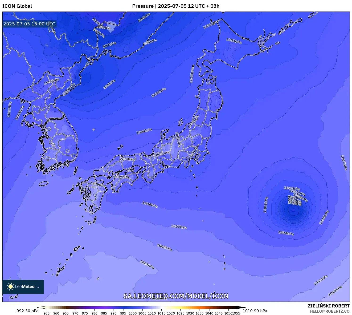 ICON model - Japan, Pressure ICON model - Japan, Pressure