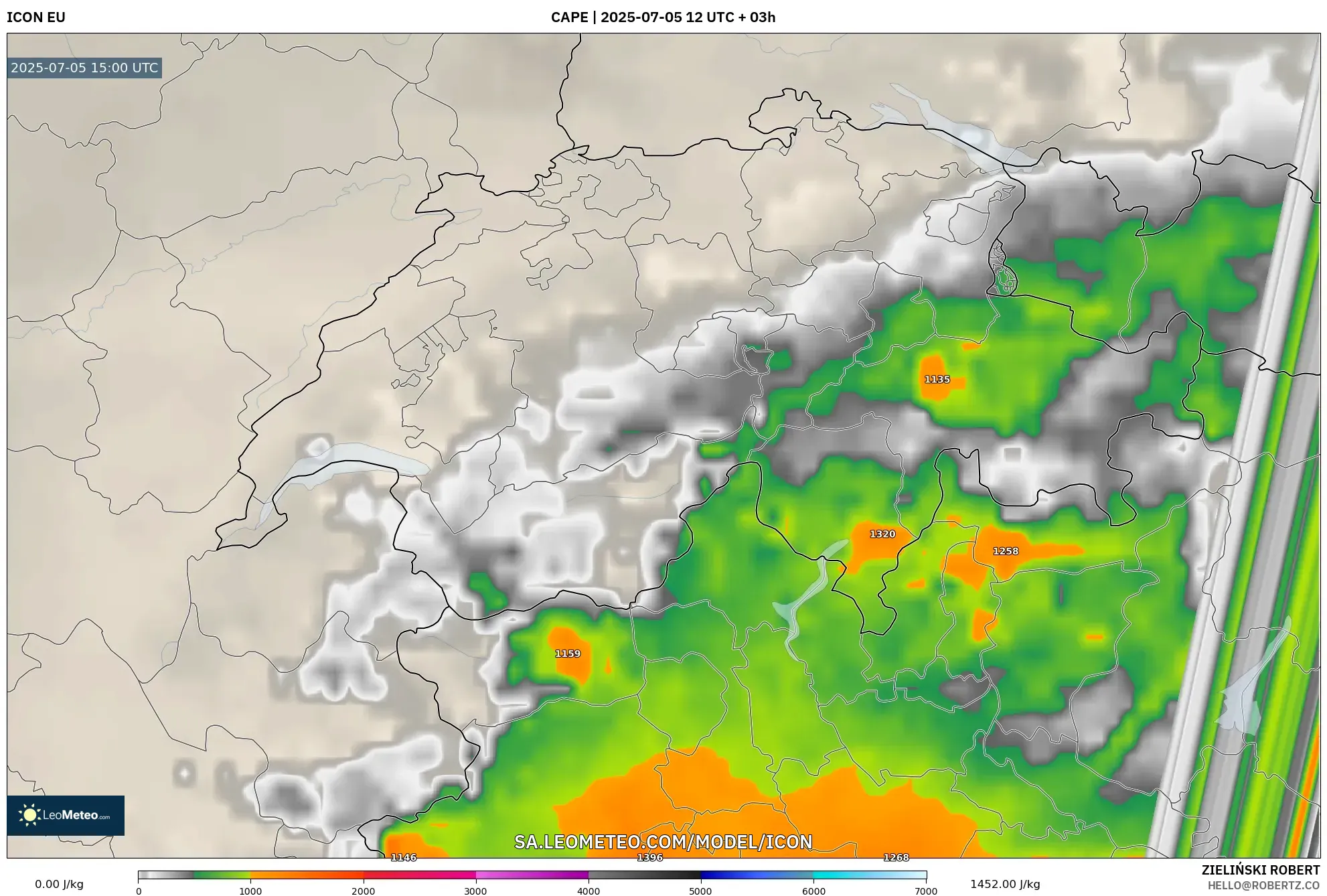 ICON model - Switzerland, CAPE ICON model - Switzerland, CAPE